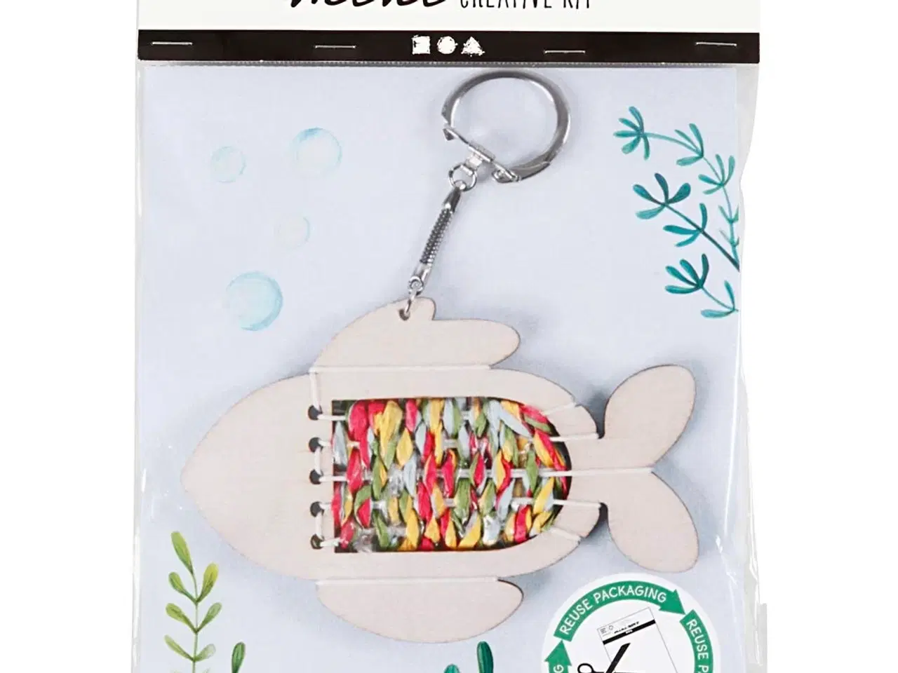Billede 1 - Mini DIY Kit: Lav din egen nøglering med træfisk