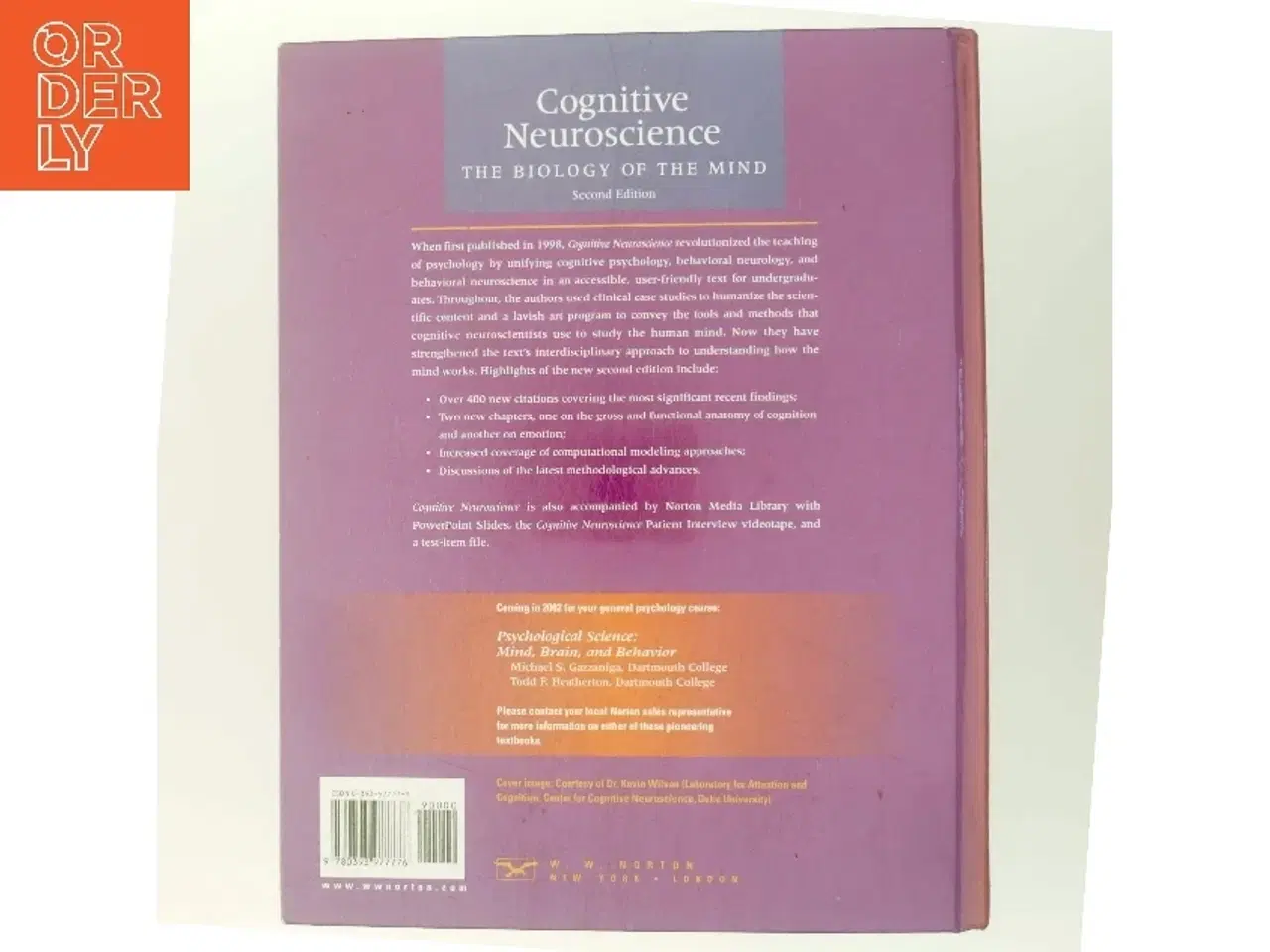 Billede 3 - Cognitive neuroscience : the biology of the mind (Bog)