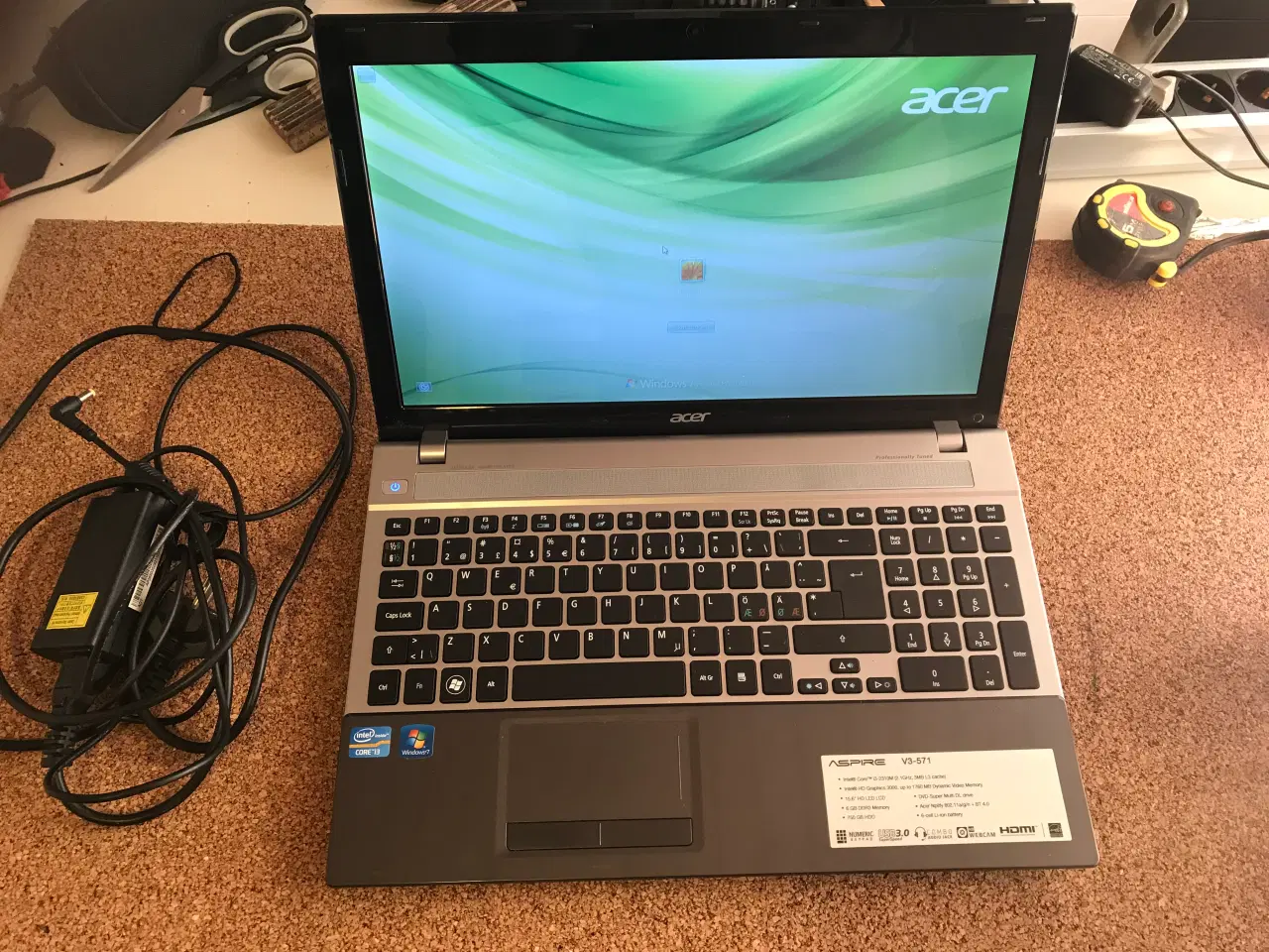 Billede 6 - Acer Aspire V3-571, i3 2,1 GHz, 6 GB ram, 750 GB 