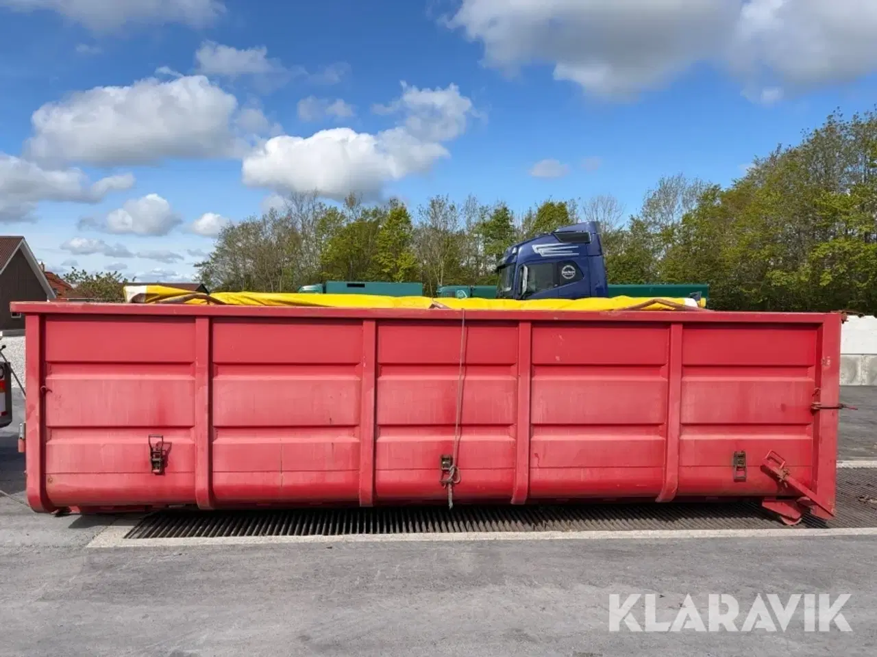 Billede 2 - Ladcontainer åben med rullepresenning Micodan korntæt
