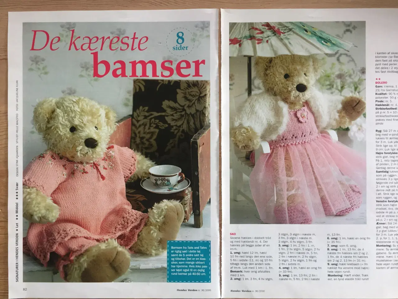 Billede 1 - Strik til bamser og Baby Born dukken