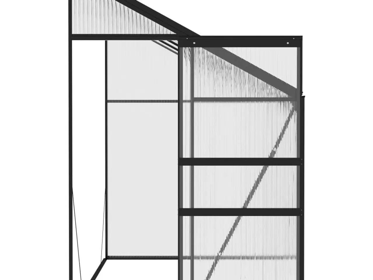 Billede 5 - Drivhus 5,02 m³ aluminium antracitgrå