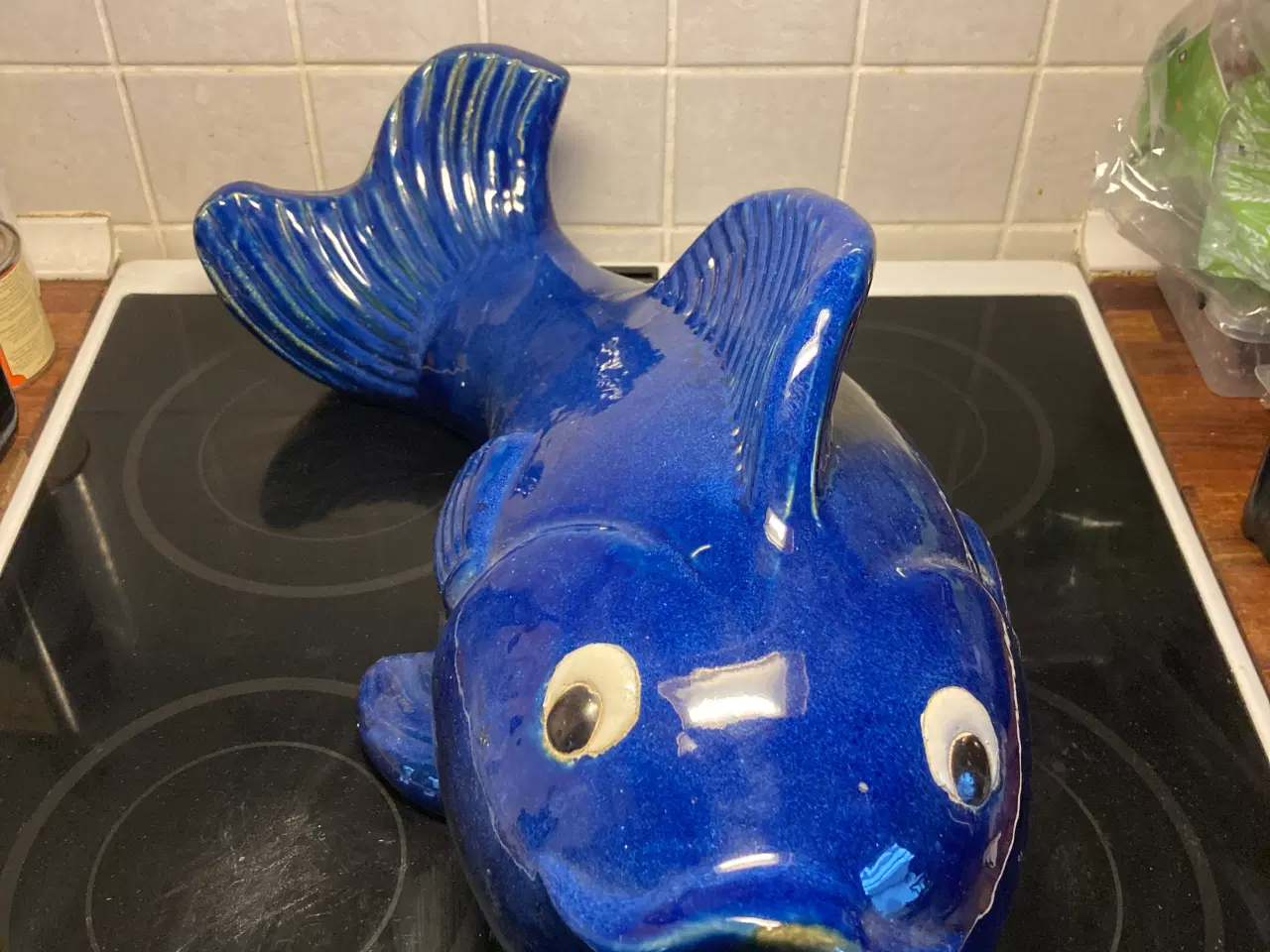 Billede 2 - Blå fisk i keramik