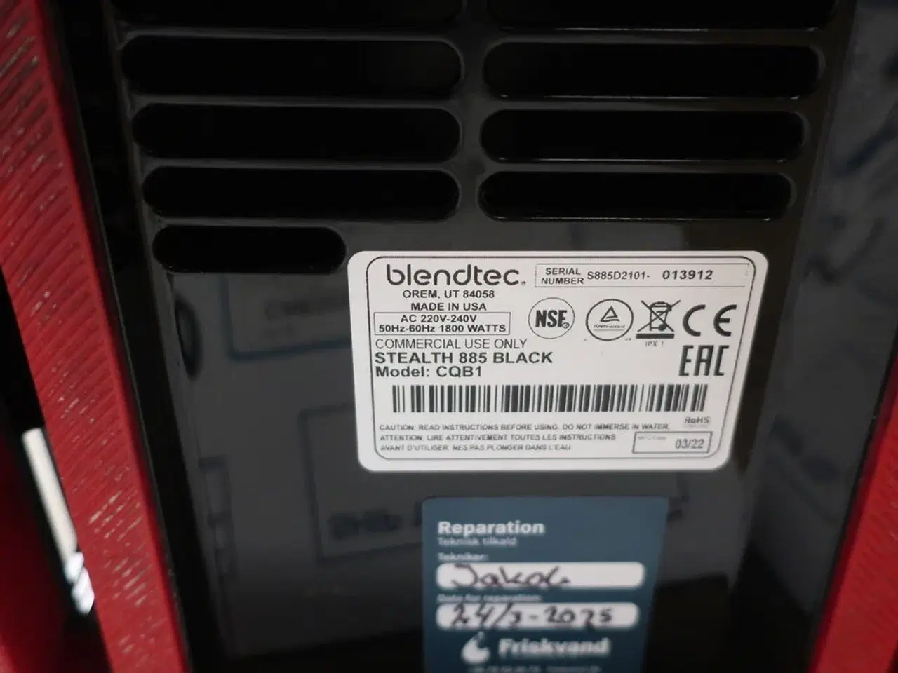 Billede 4 - Blender BLENDTEC Stealth 885 Black