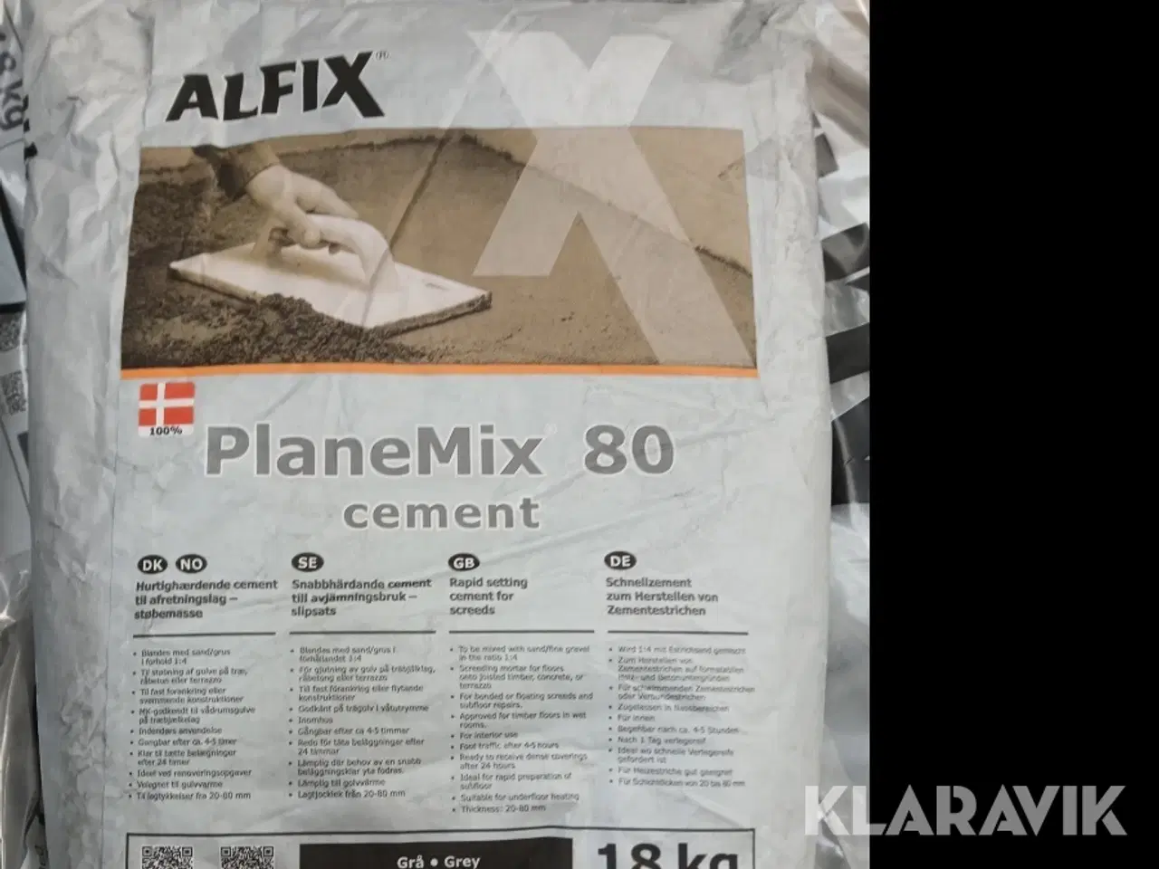 Billede 2 - Alfix Planemix 80 cement.