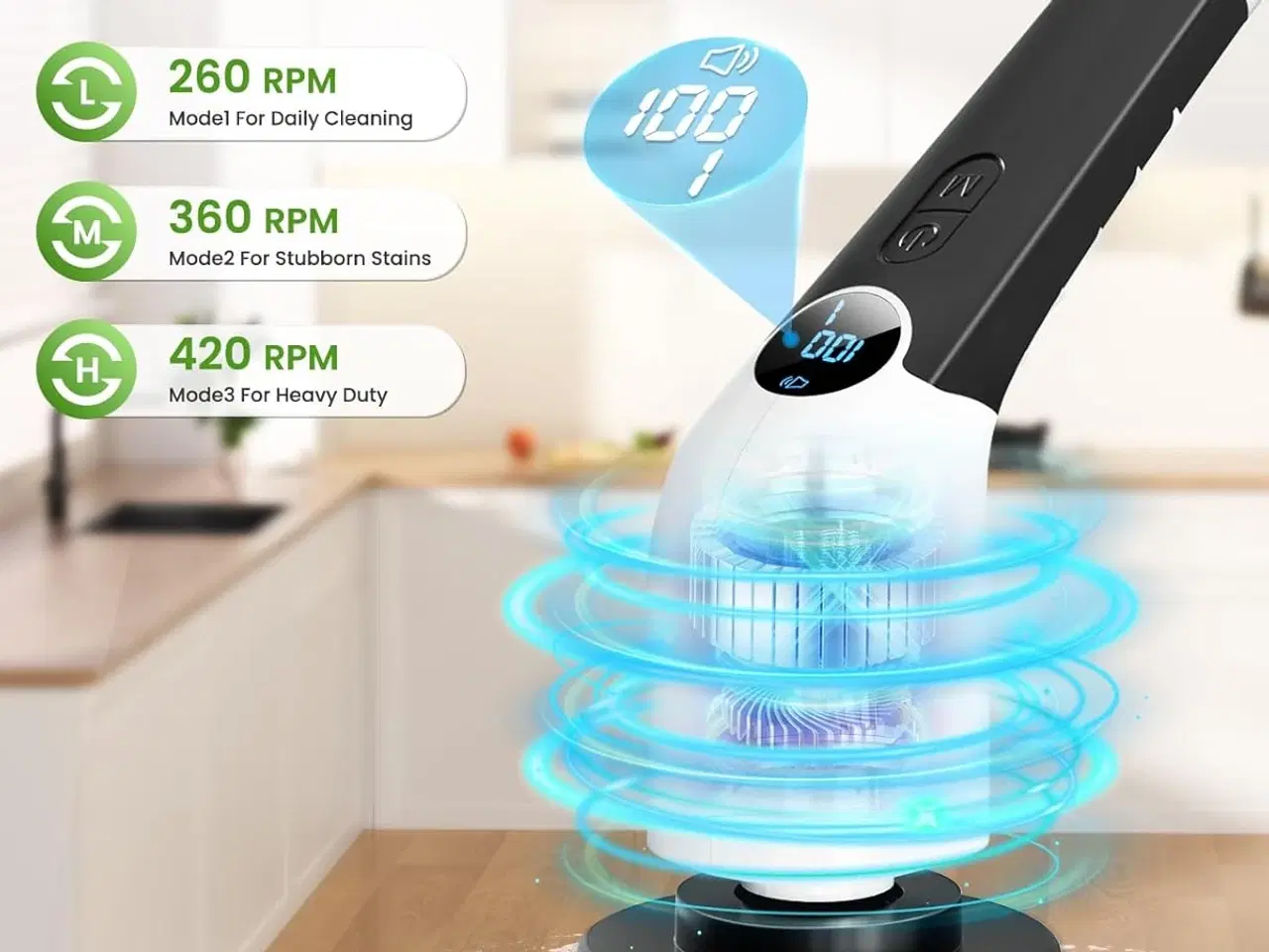 Billede 4 - Elektrisk Rengøringsbørste 8-i-1