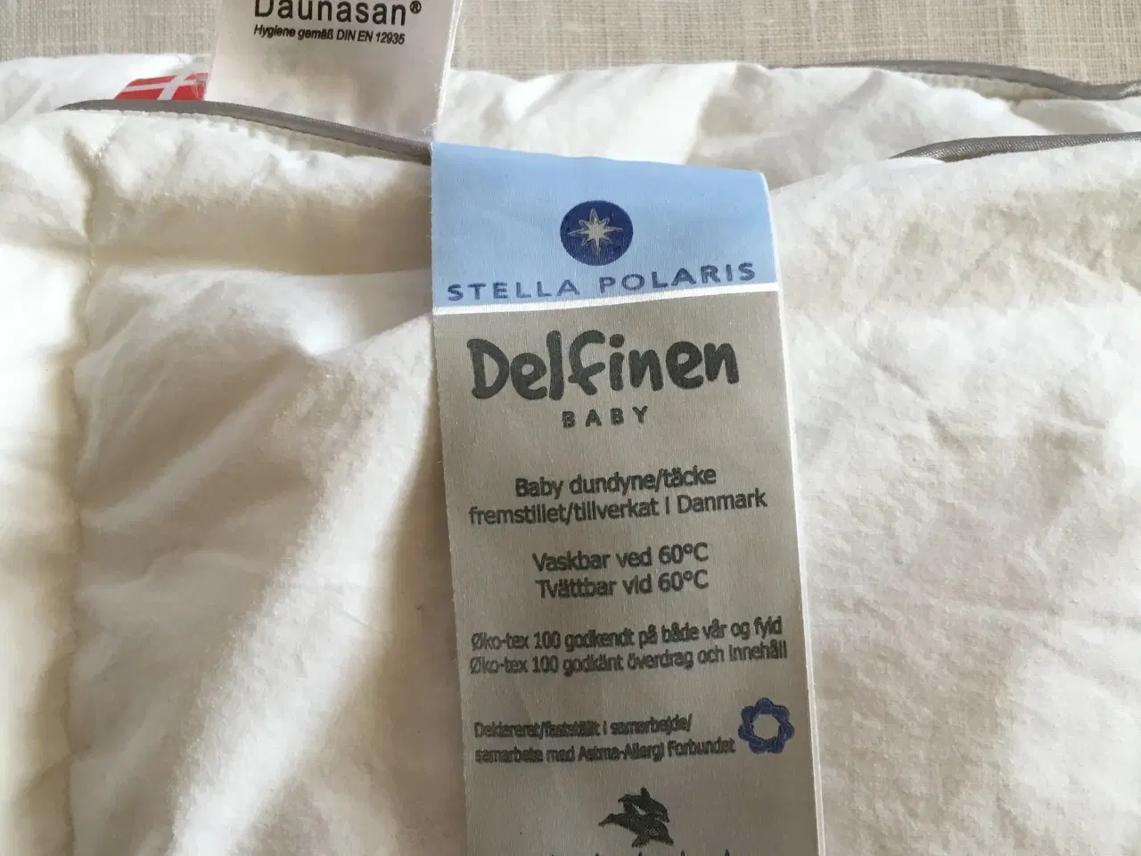 Billede 2 - Dyne baby "Delfinen" og sengetøj