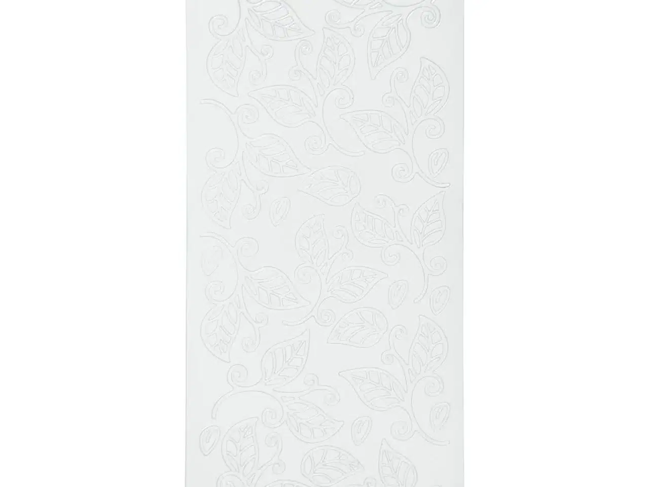 Billede 1 - Stickers, blade, ark 10x23 cm, hvid, 1 ark