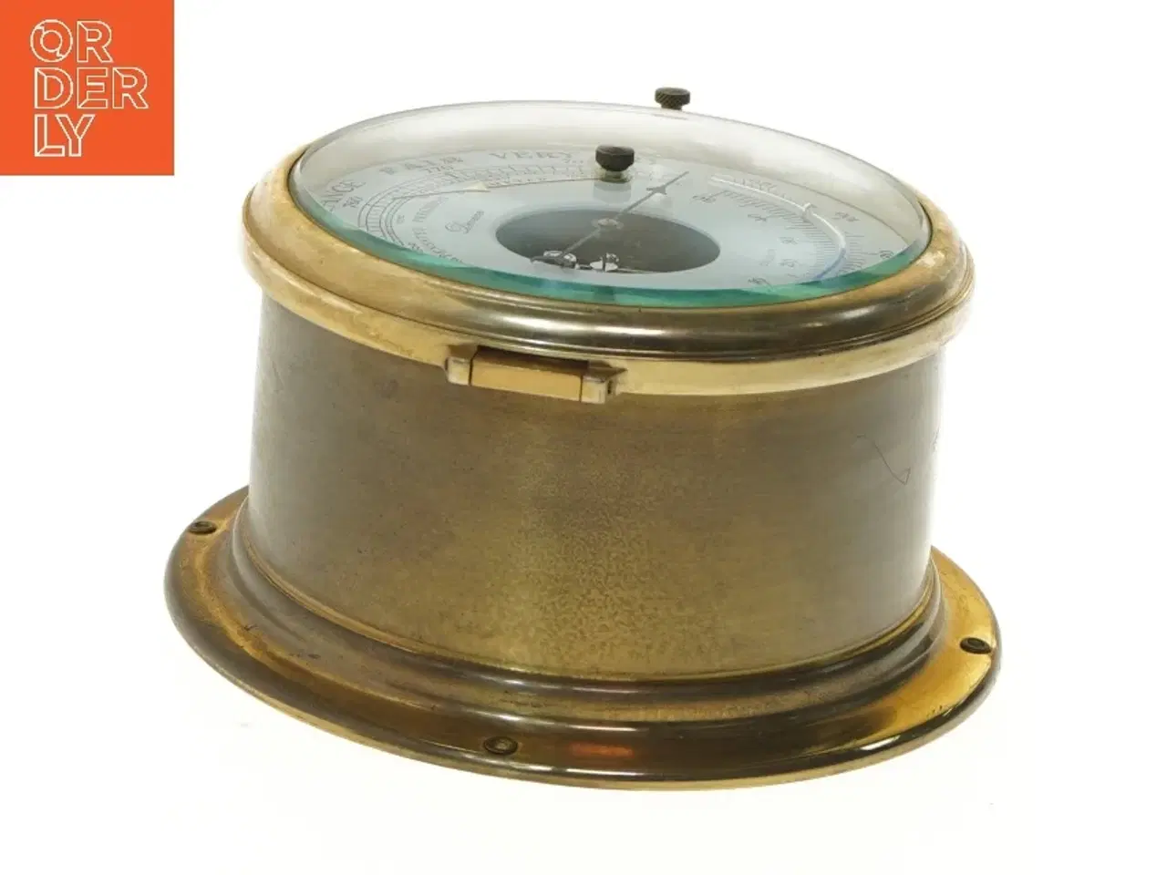 Billede 3 - Barometer i messing (str. 18x9 cm)