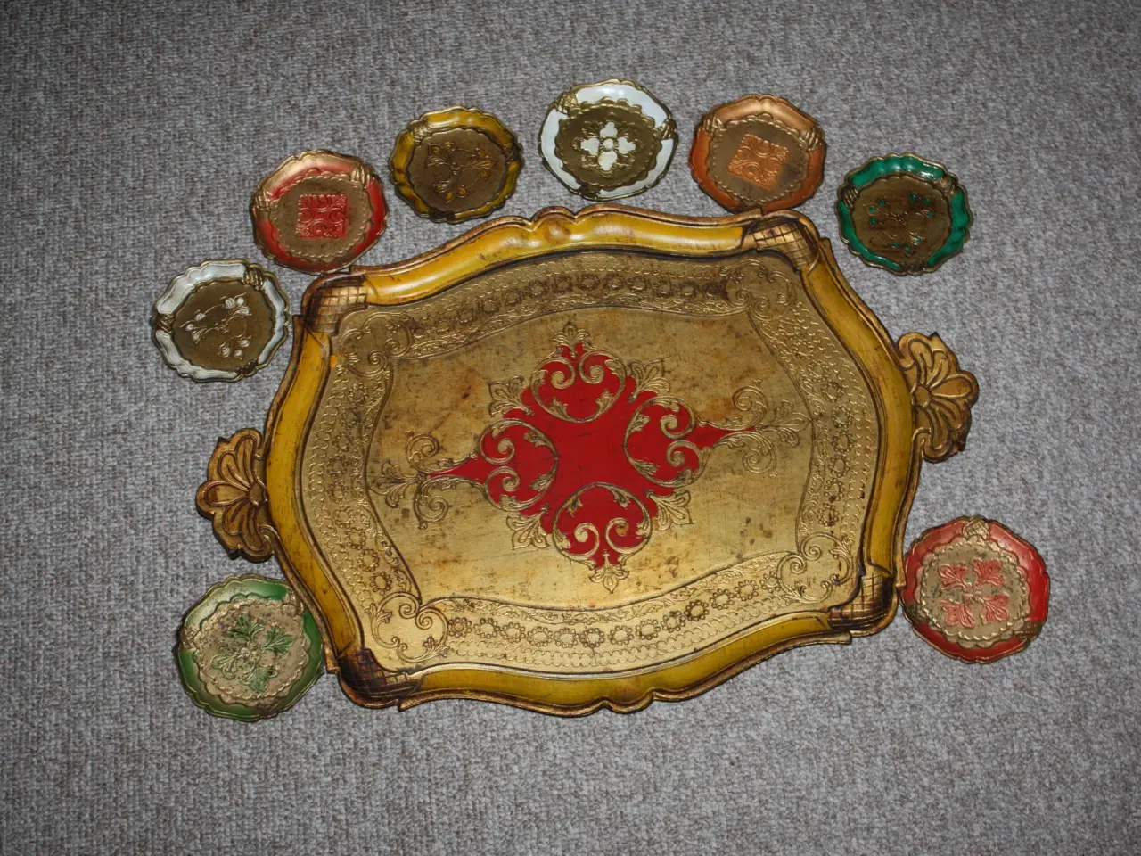 Billede 1 - Serveringsbakke med 8 glasbakker
