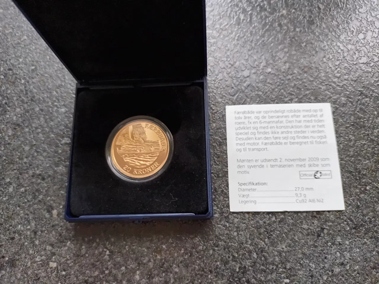 Billede 1 - 20 Kr i Proof Færøbåd.