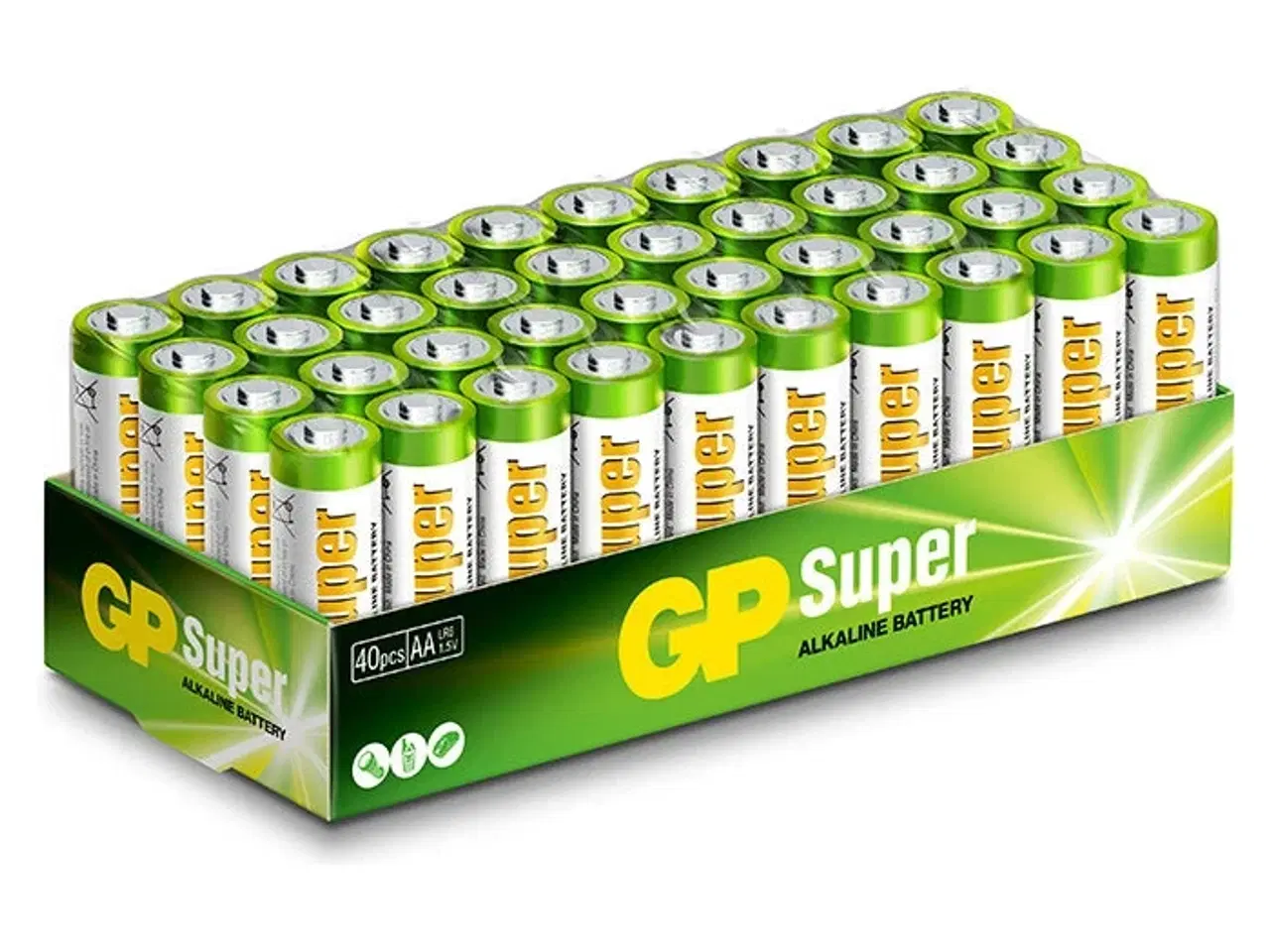 Billede 1 - GP Super Alkaline AA batteri, 15A/LR6, 40-pak