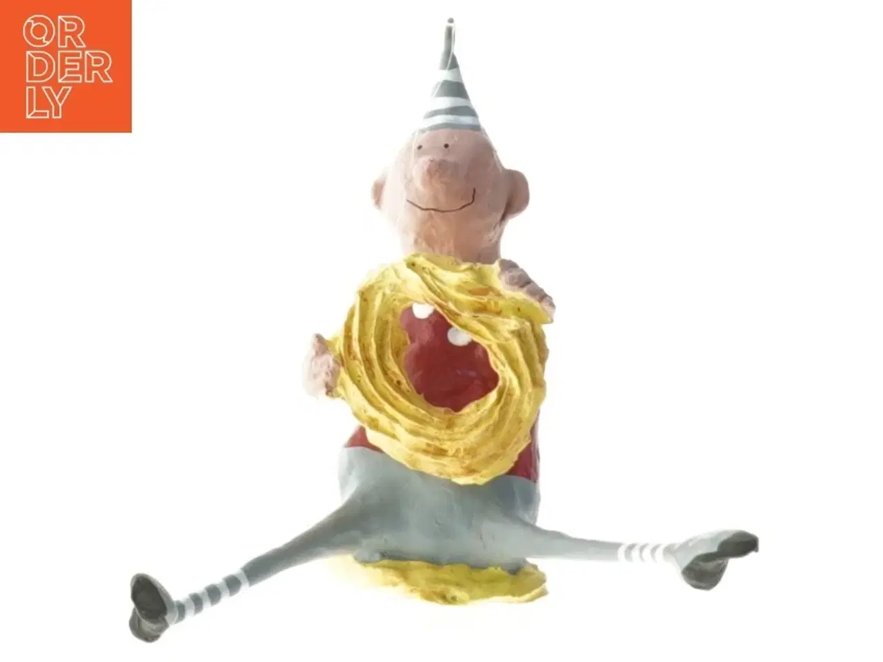 Billede 1 - Dekorativ figur af klovn med kage fra Medusa (str. 11x12,5 cm)