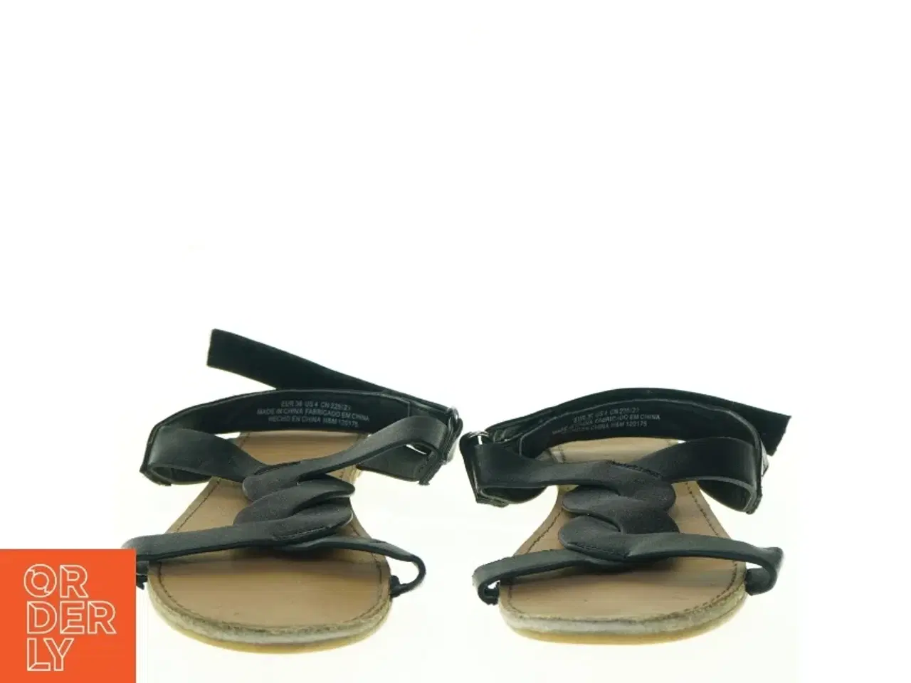 Billede 3 - Sorte flade sandaler (str. 36)