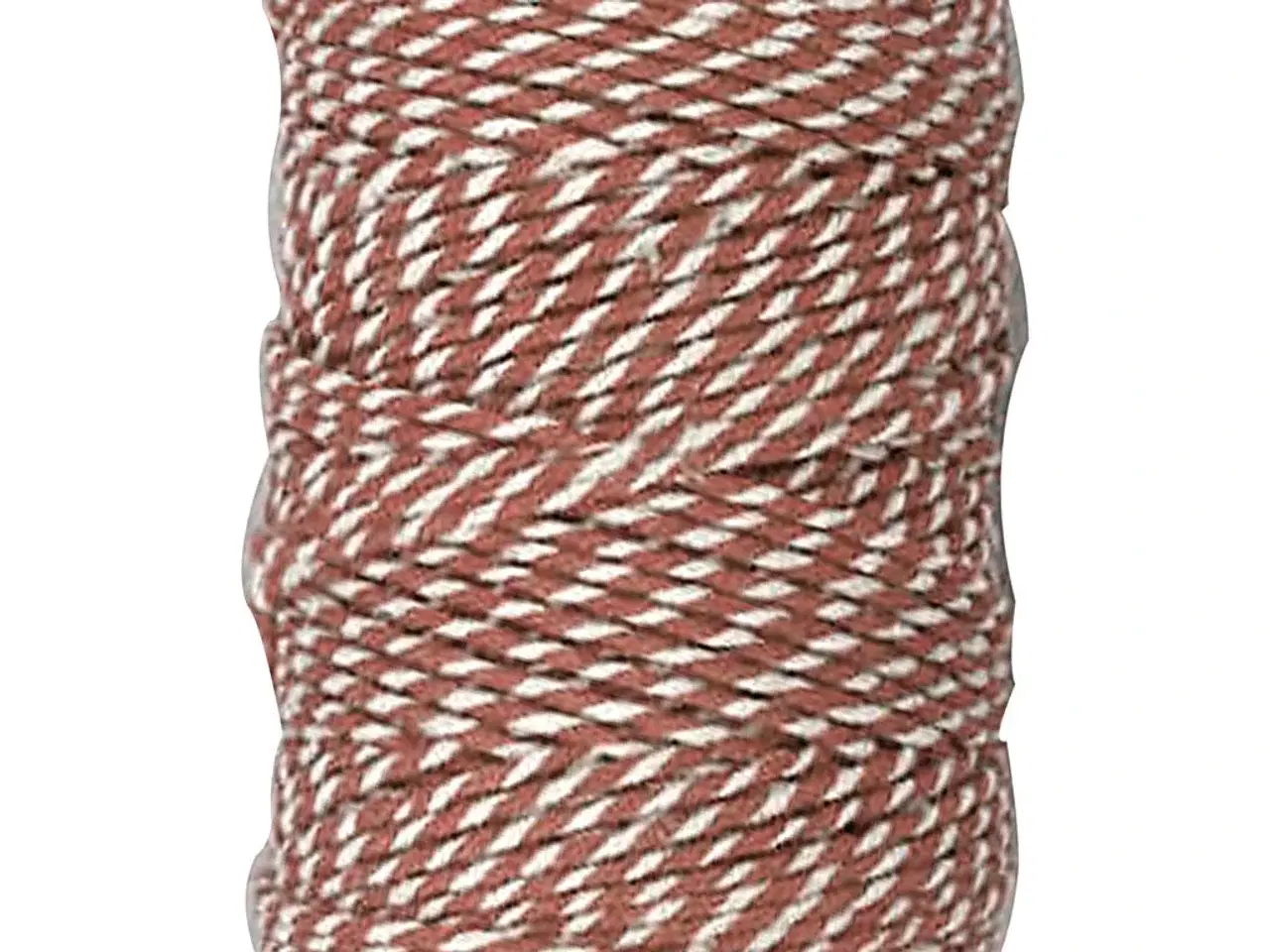 Billede 1 - Bomuldssnor, tykkelse 1,1 mm, brun/hvid, 50m/ 1 rl.