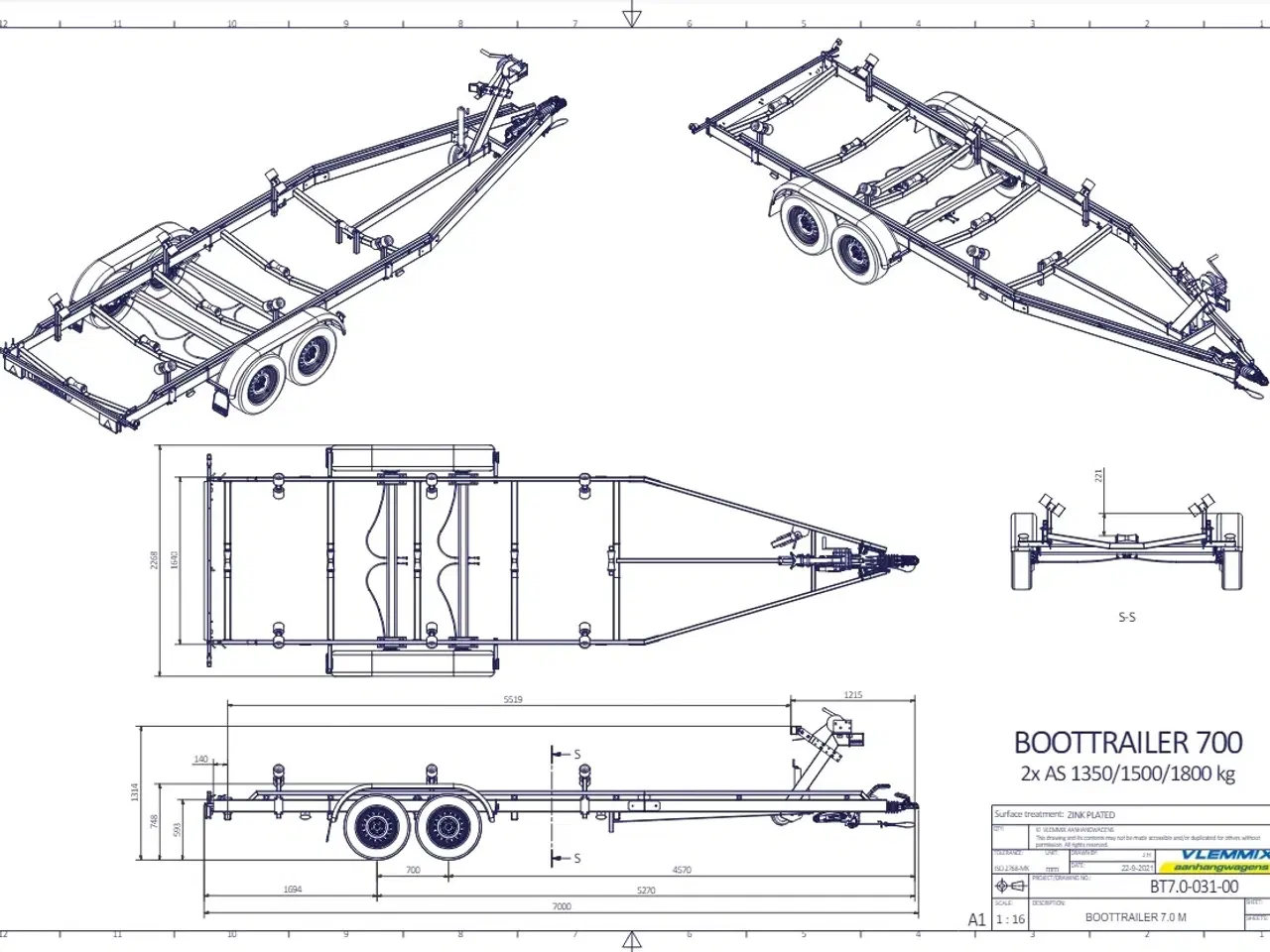 Billede 3 - Vlemmix Kølbådtrailer 700x220 3000