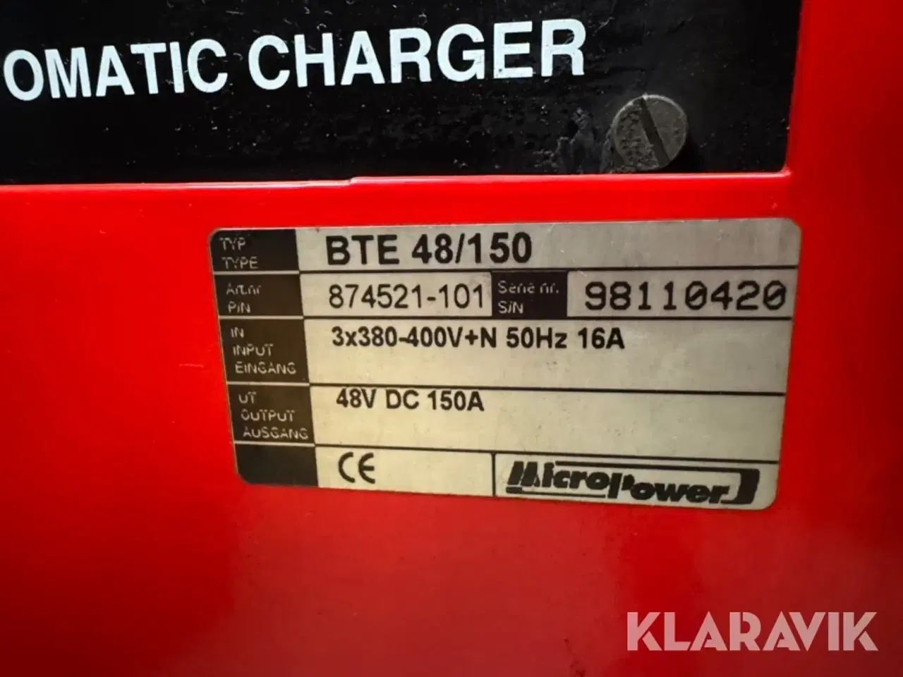 Billede 6 - Ladere BT BTE 48/150 2 styk