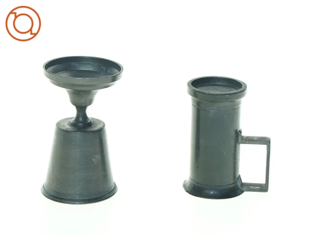 Billede 3 - Tin bæger og pokal (str. 8 x 4 cm 9 x 5 cm)