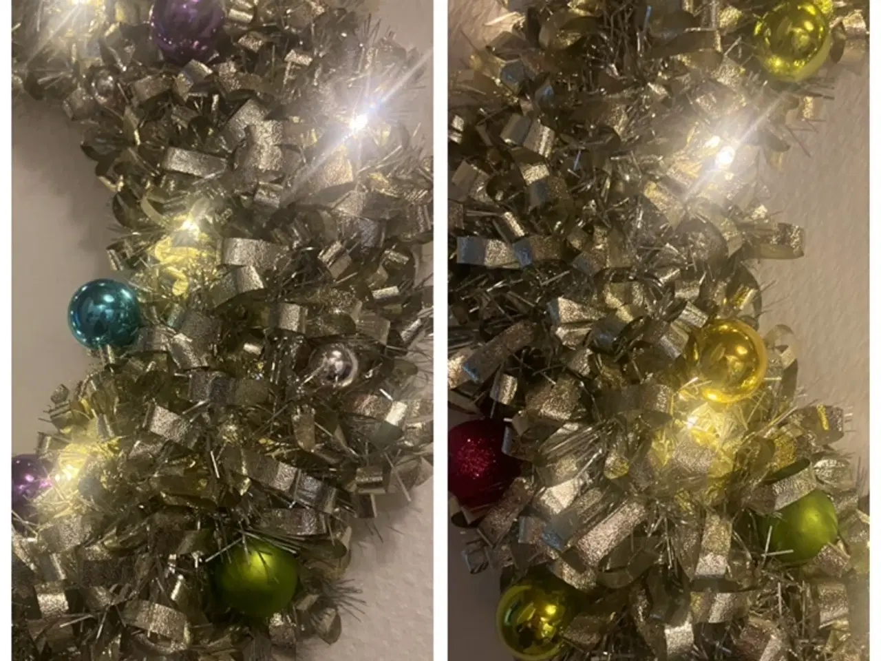 Billede 2 - Glitter “guld” dørkrans / julekrans 