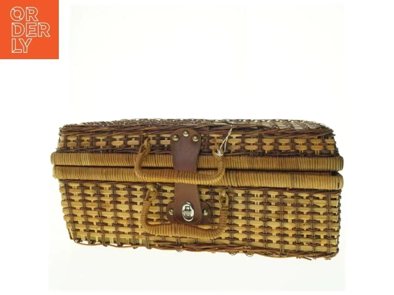 Billede 5 - Flettet picnickurv (str. 44 x 30 cm)