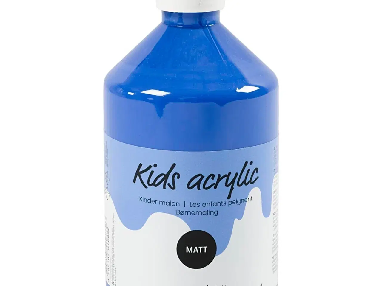 Billede 1 - Mat Akrylmaling Blå 500ml - Ideel til Kunstprojekter