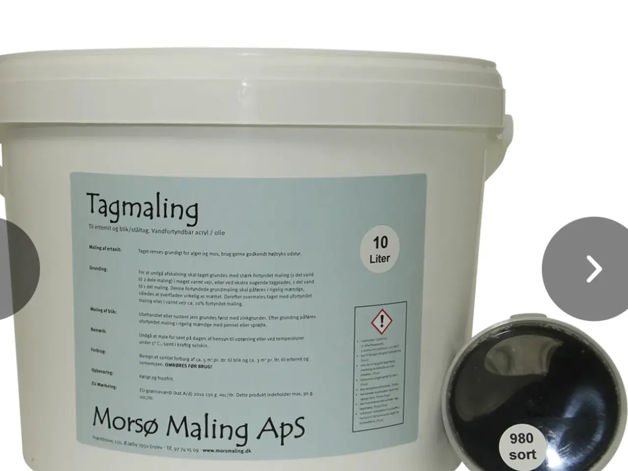 Billede 1 - Morsø tag maling