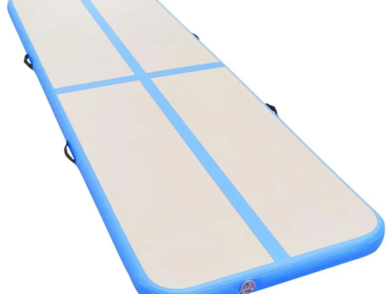 Billede 4 - Oppustelig gymnastikmåtte med pumpe 600 x 100 x 10 cm PVC blå