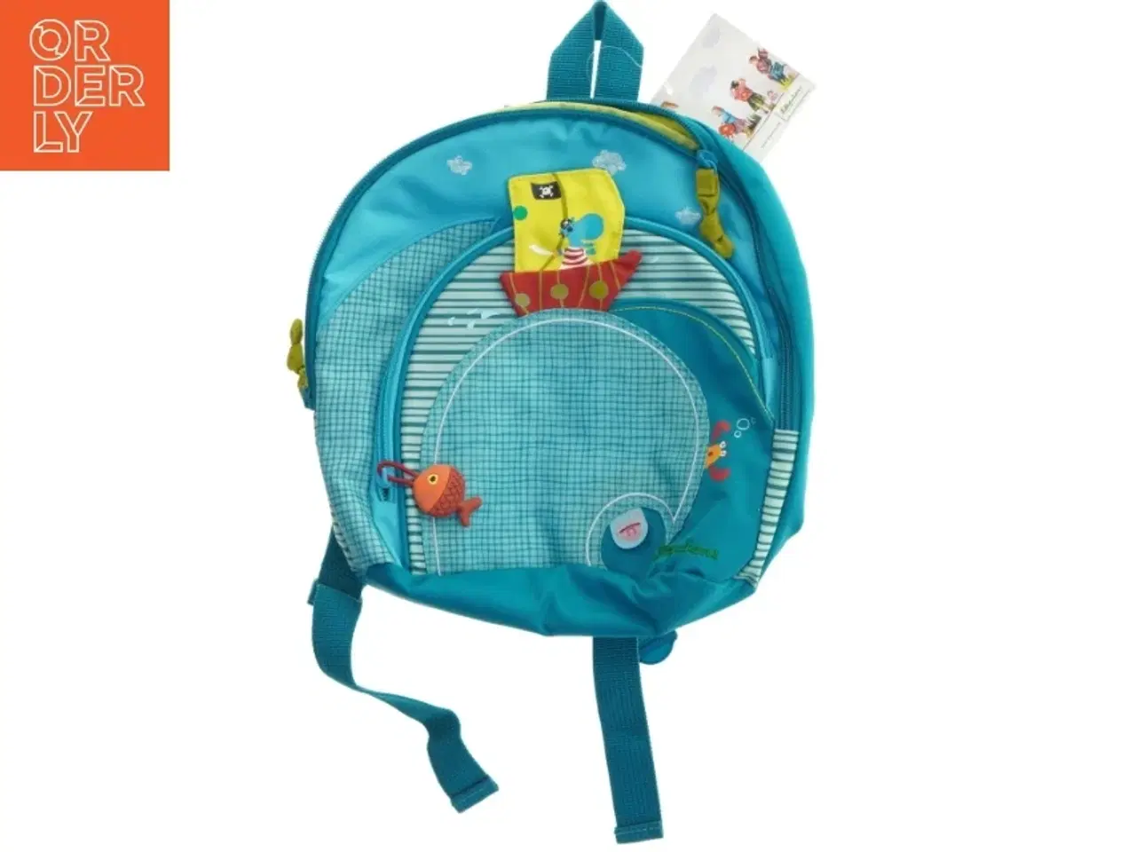 Billede 1 - Børne rygsæk med skibsmotiv (str. 30x28 cm)