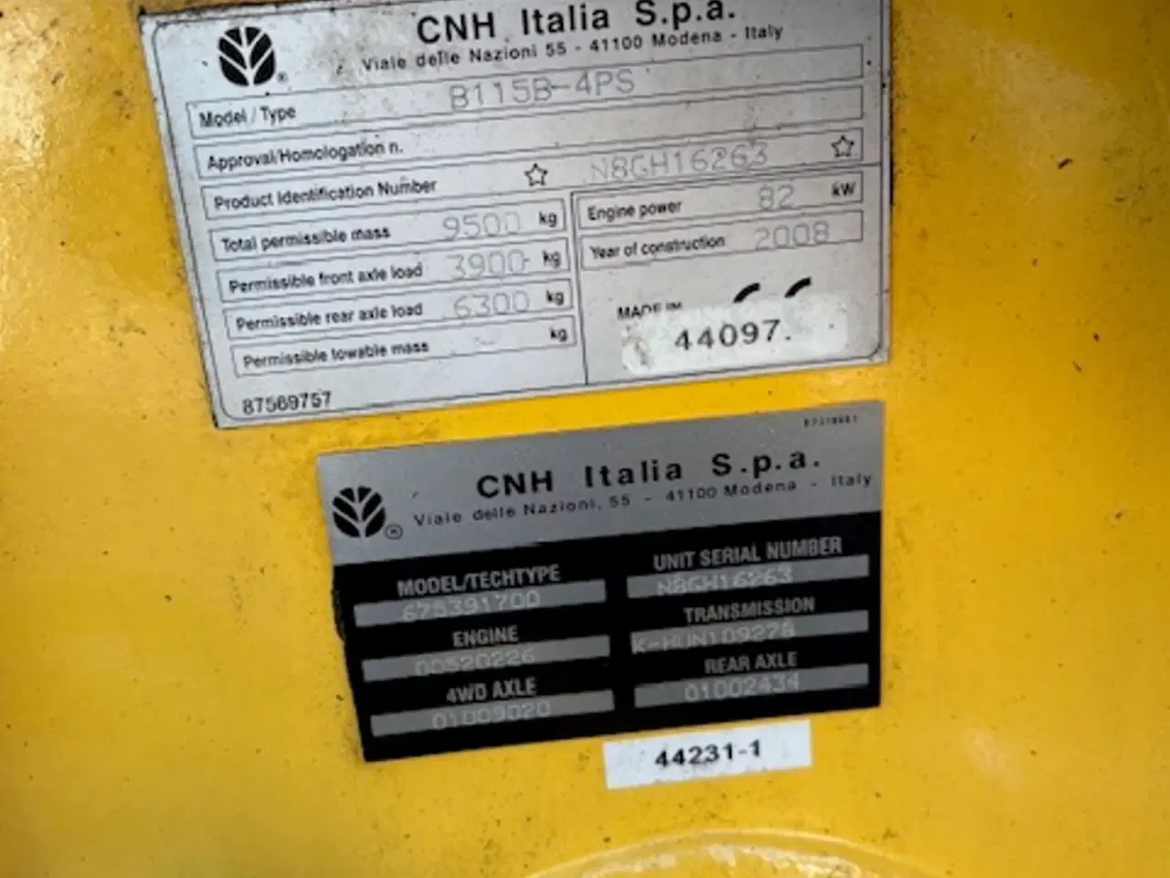 Billede 7 - New Holland B115B HYDRAULISK VOLVO SKIFT FOR, MEKANISK HURTIGSKIFT BAG