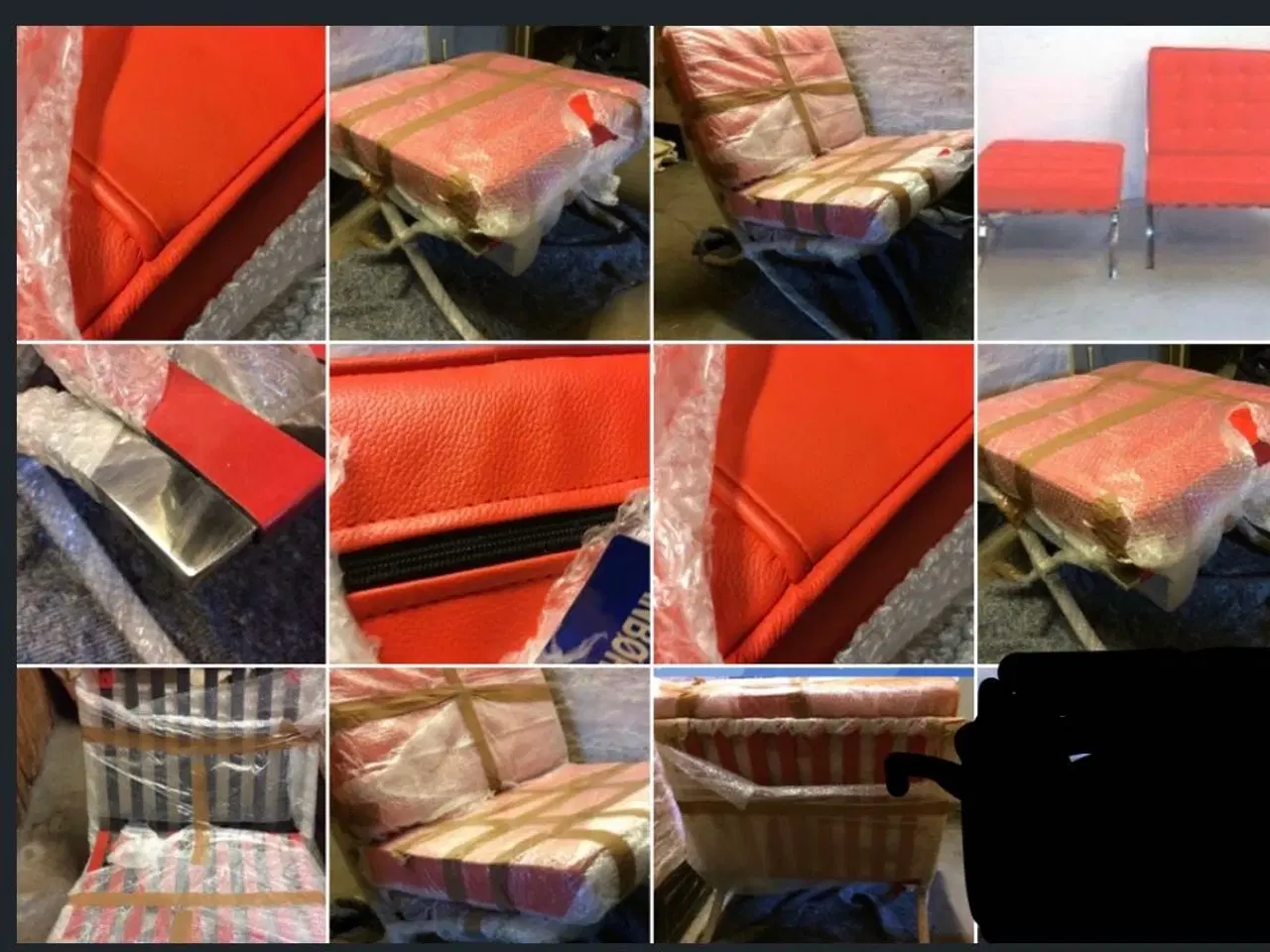 Billede 16 - Chaiselong stol med skammel læder