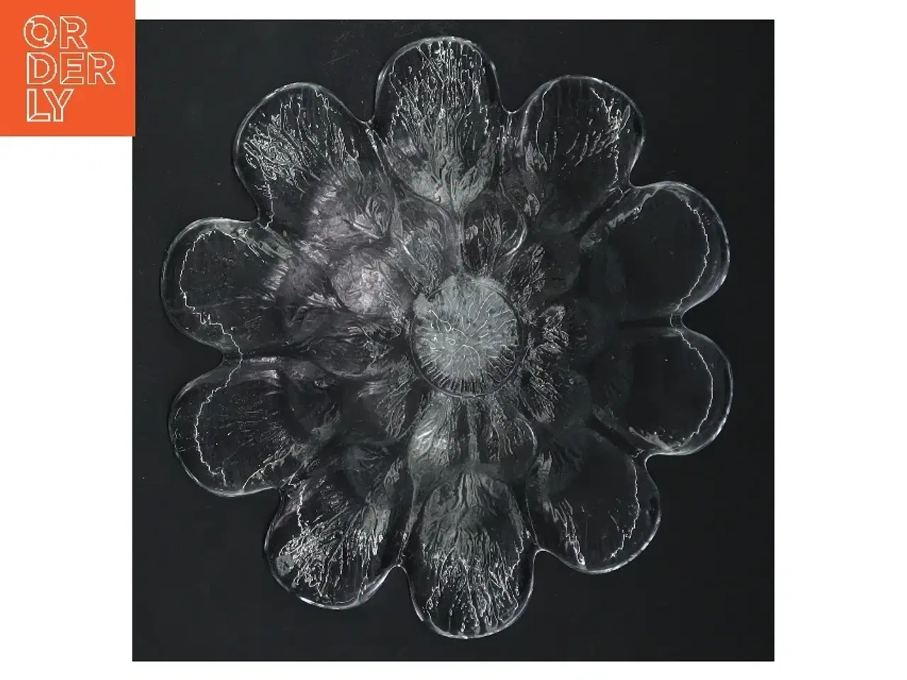 Billede 3 - Glas skål med bølget kant (str. Ø 18 cm)