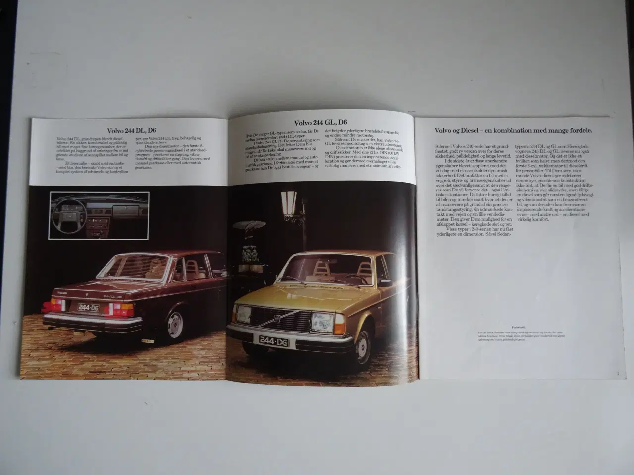 Billede 1 - Volvo 242-244-245 diesel Brochure