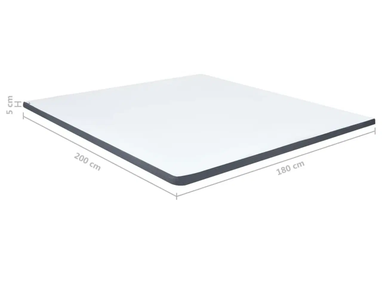 Billede 9 - Topmadras til seng med Madras 200x180x5 cm medium blød