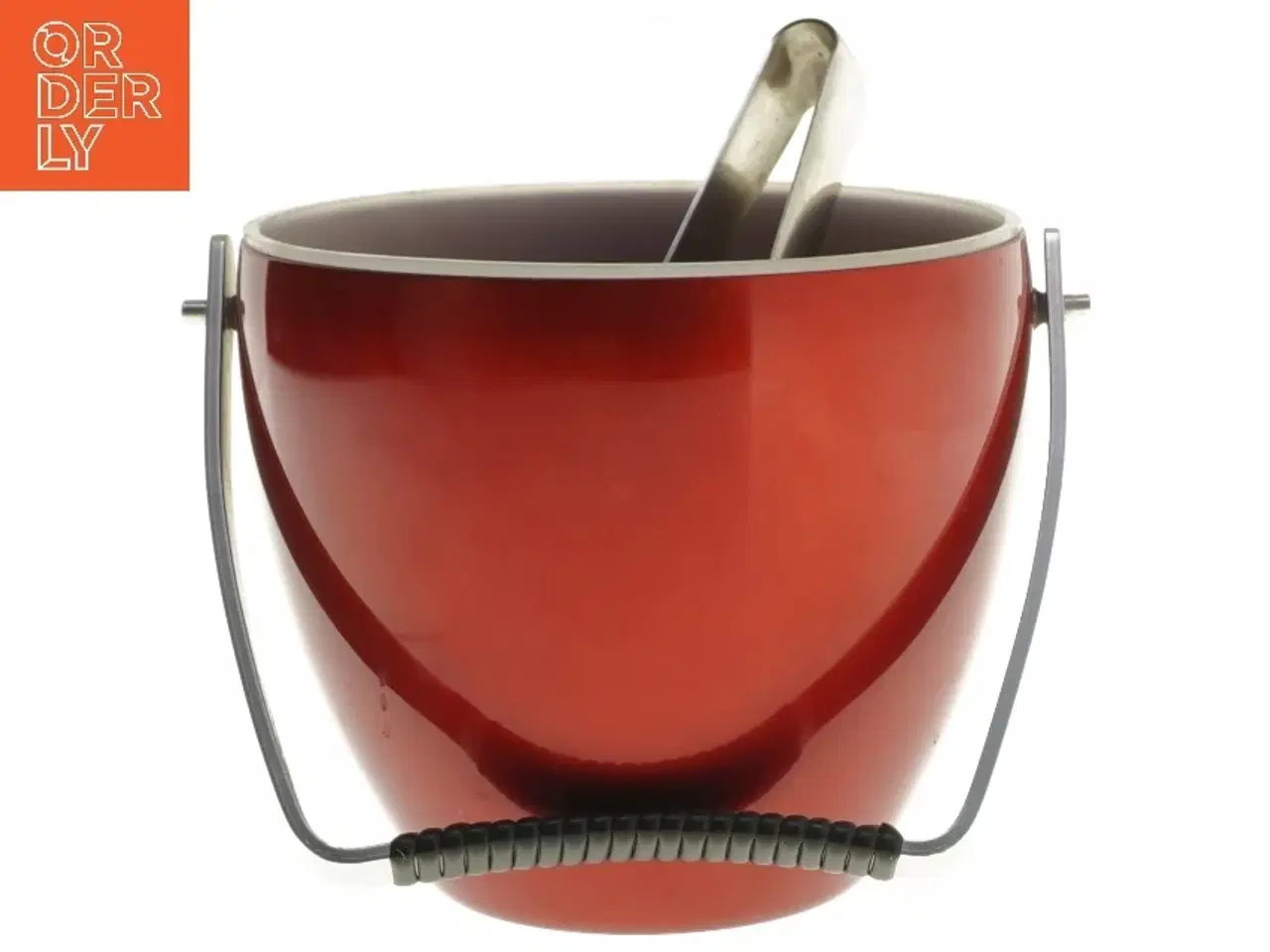 Billede 1 - Ny Rød isspand med tang (str. Ø 14 cm)