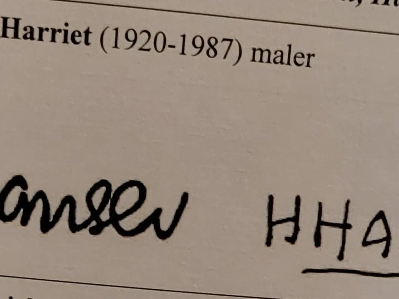 Billede 6 - HARRIET HANSEN ( 1920 - 1987 ) - oliemaleri