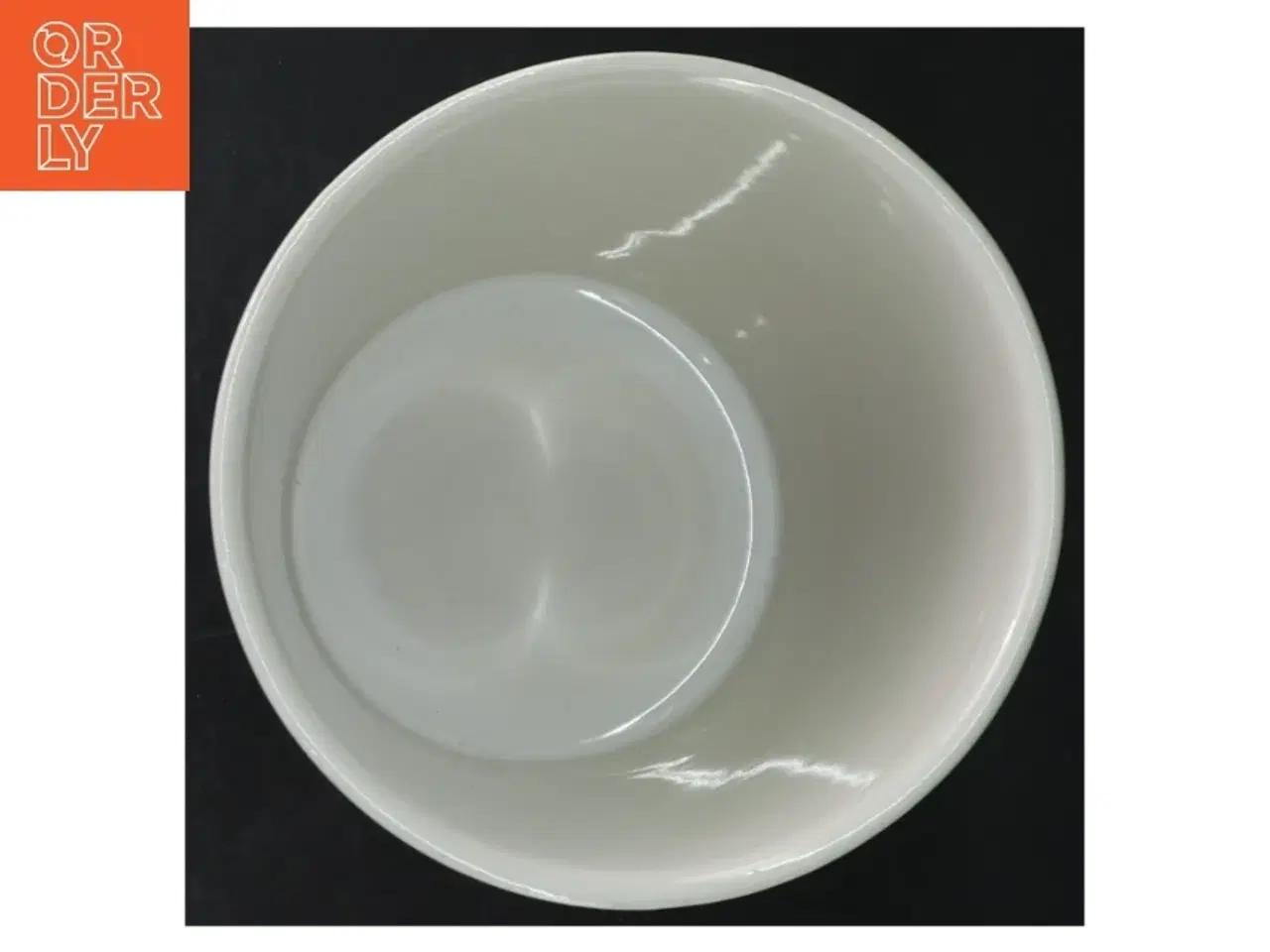 Billede 3 - Hvid keramik krukke (str. H. 13 cm. ø. 13,5 cm)
