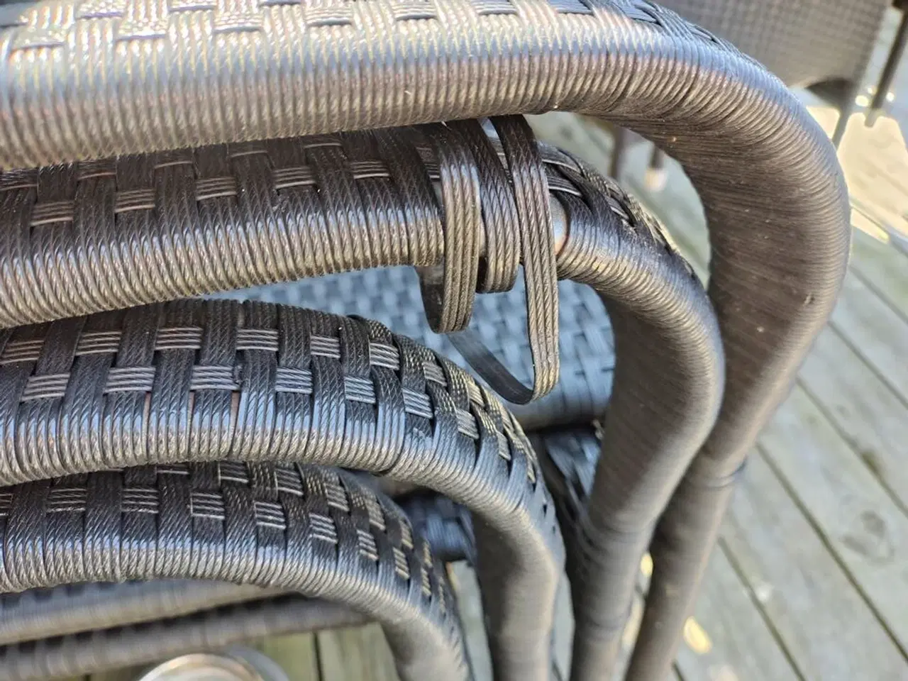 Billede 4 - Fire stole. Polyrattan.