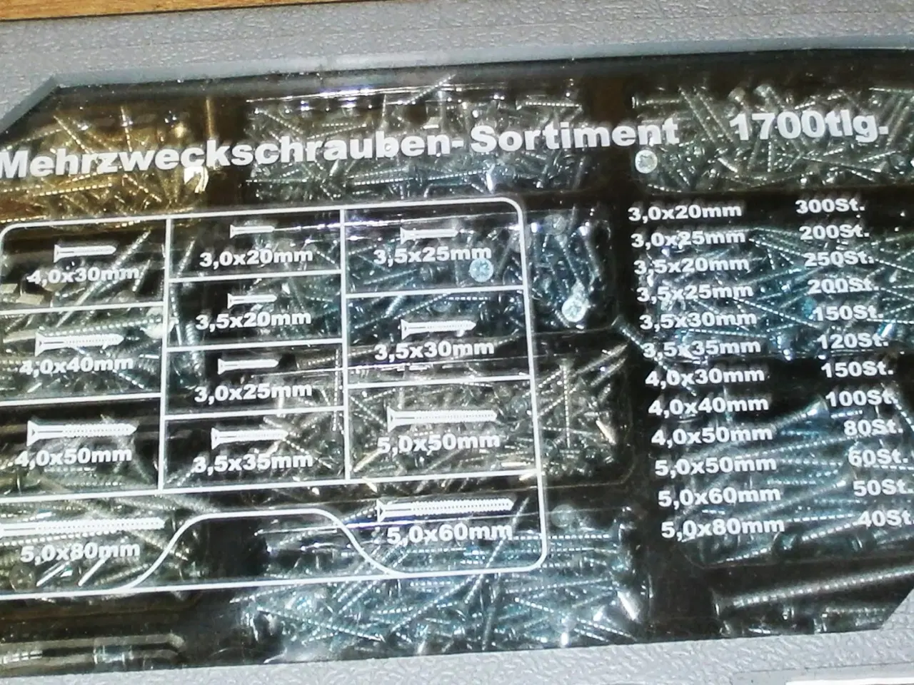 Billede 2 - NY Skruesortiment i plastik kasse - Perfekt Gave !