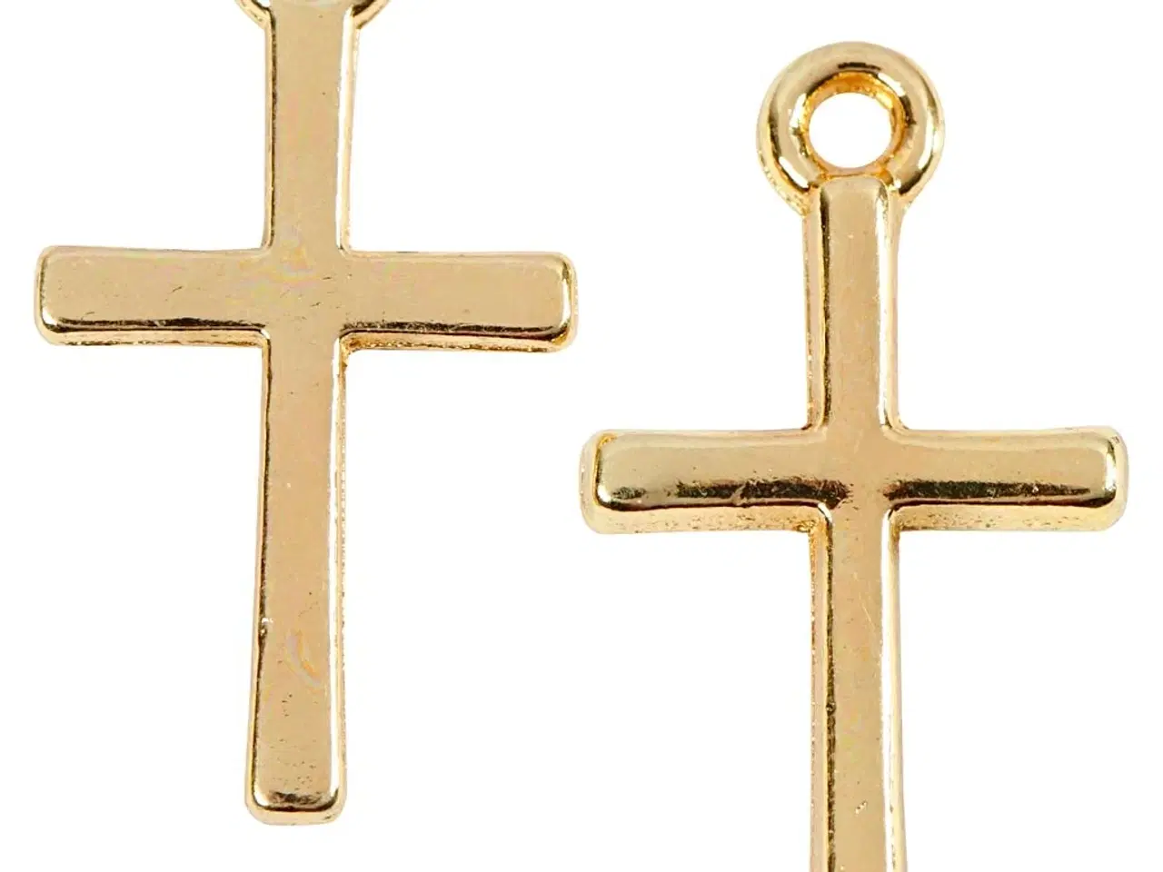 Billede 1 - Forgyldt kors vedhæng 10x18 mm - 20 stk.