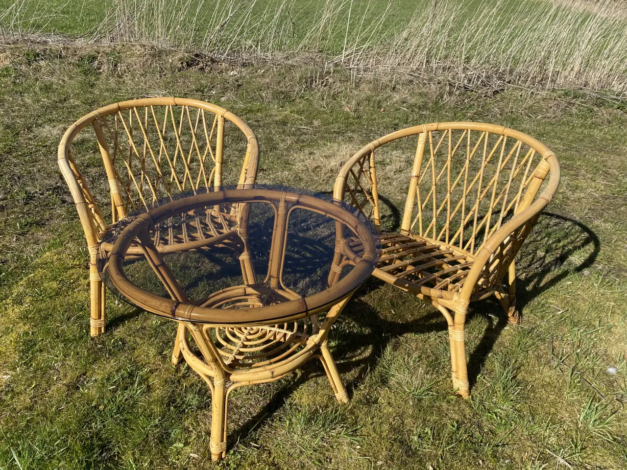 Billede 2 - Bambus møbelsæt med hynder