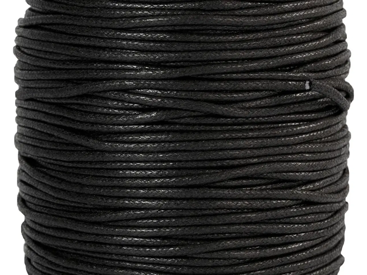 Billede 1 - Bomuldssnor, tykkelse 2 mm, sort, 100m/ 1 pk.