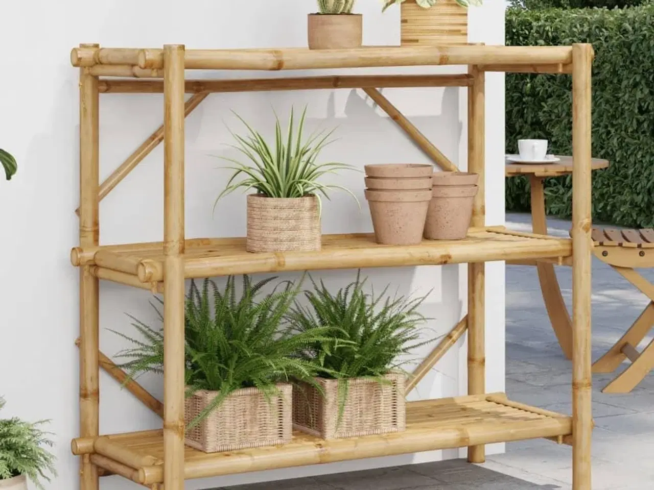 Billede 1 - Reol med 3 hylder 100x40x90 cm bambus