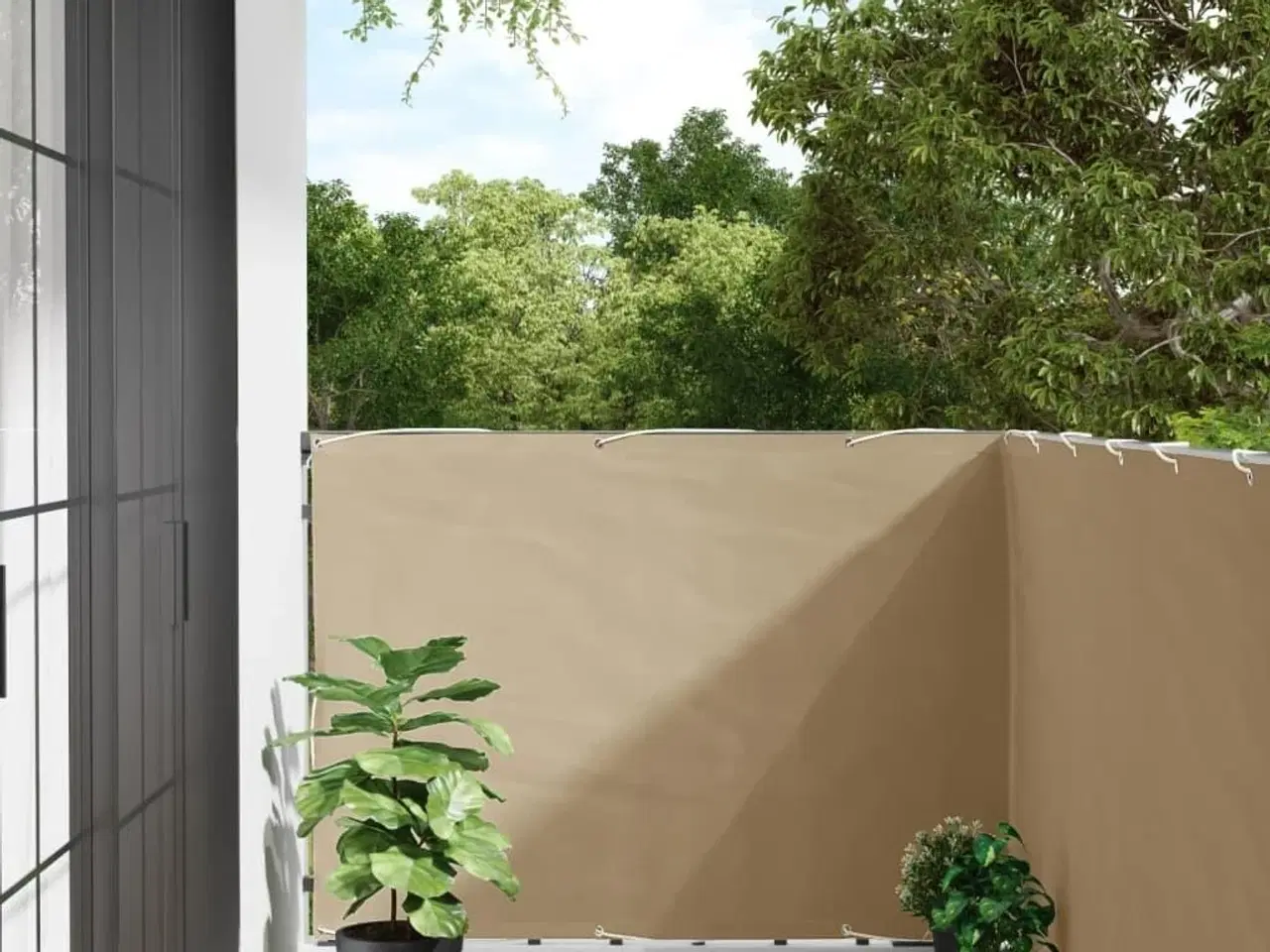 Billede 1 - Altanafskærmning 120x600 cm oxfordstof beige