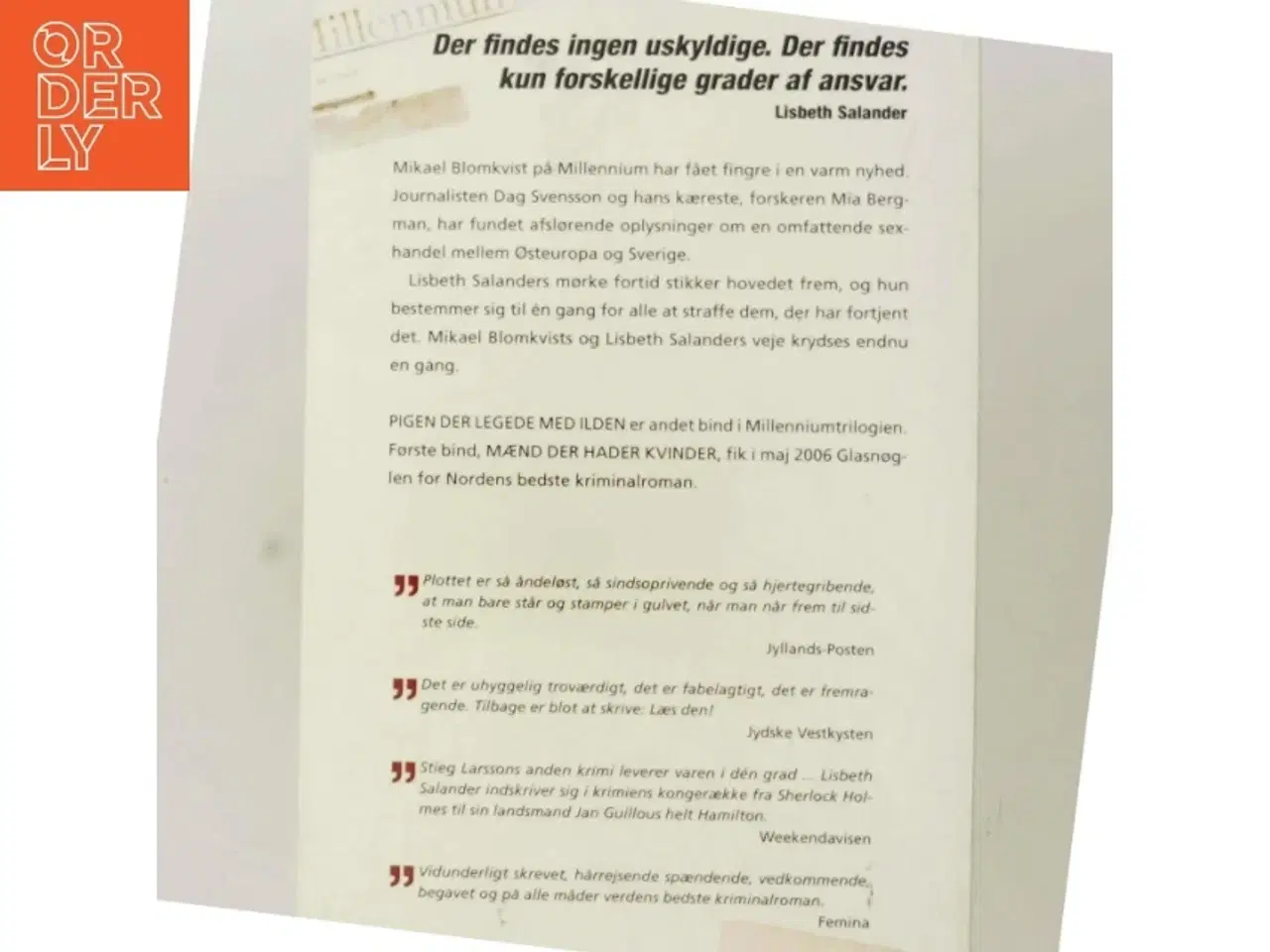 Billede 3 - Pigen Der Legede Med Ilden (Millennium, 2. Bind) af Stieg Larsson (Bog)