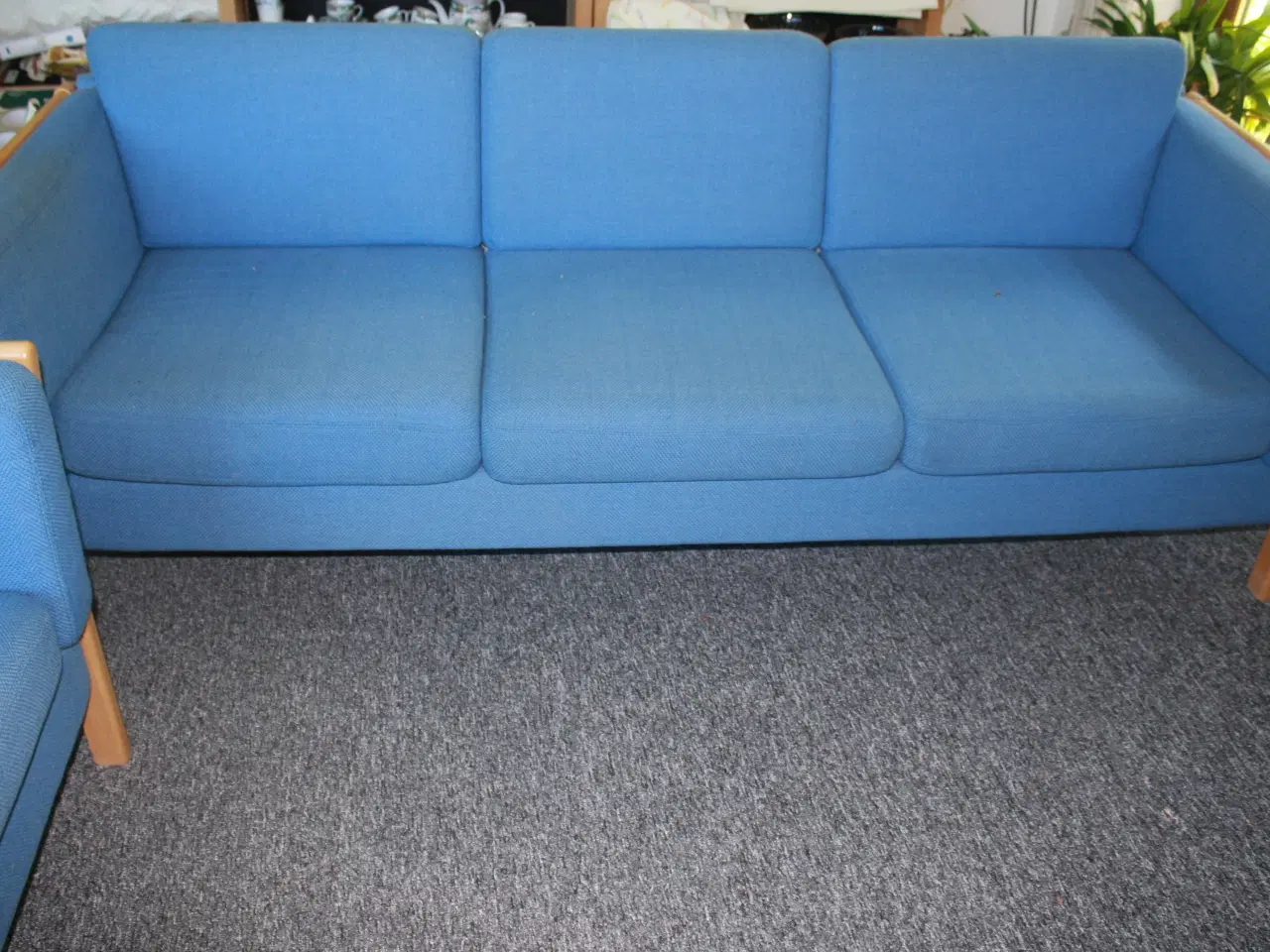 Billede 4 - 2 + 3 sofa med blåt uld