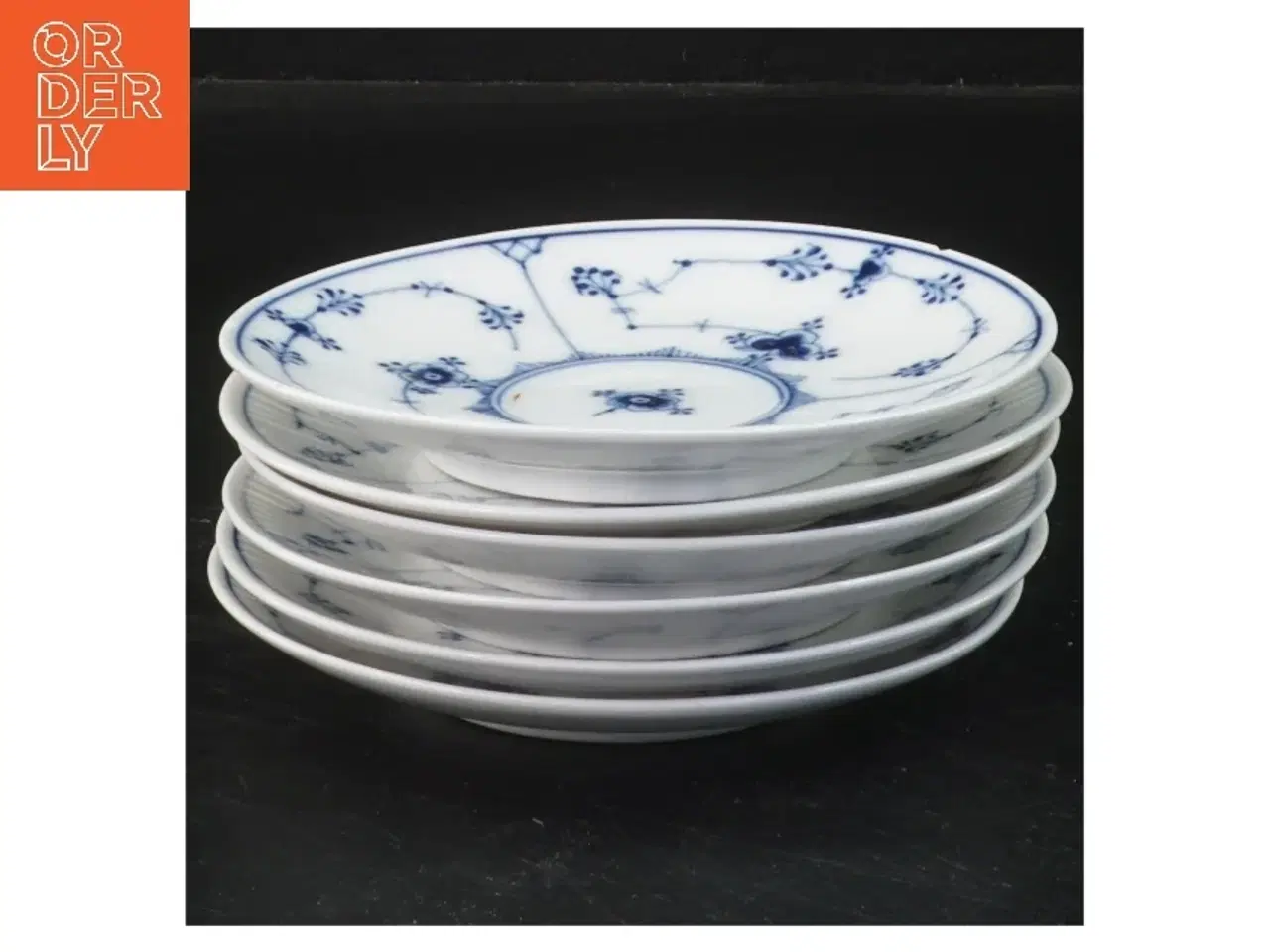 Billede 3 - Kaffekopper og underkopper i porcelæn, musselmalede, fra Royal Copenhagen (str. Ø 12 og Ø 6,5 cm)