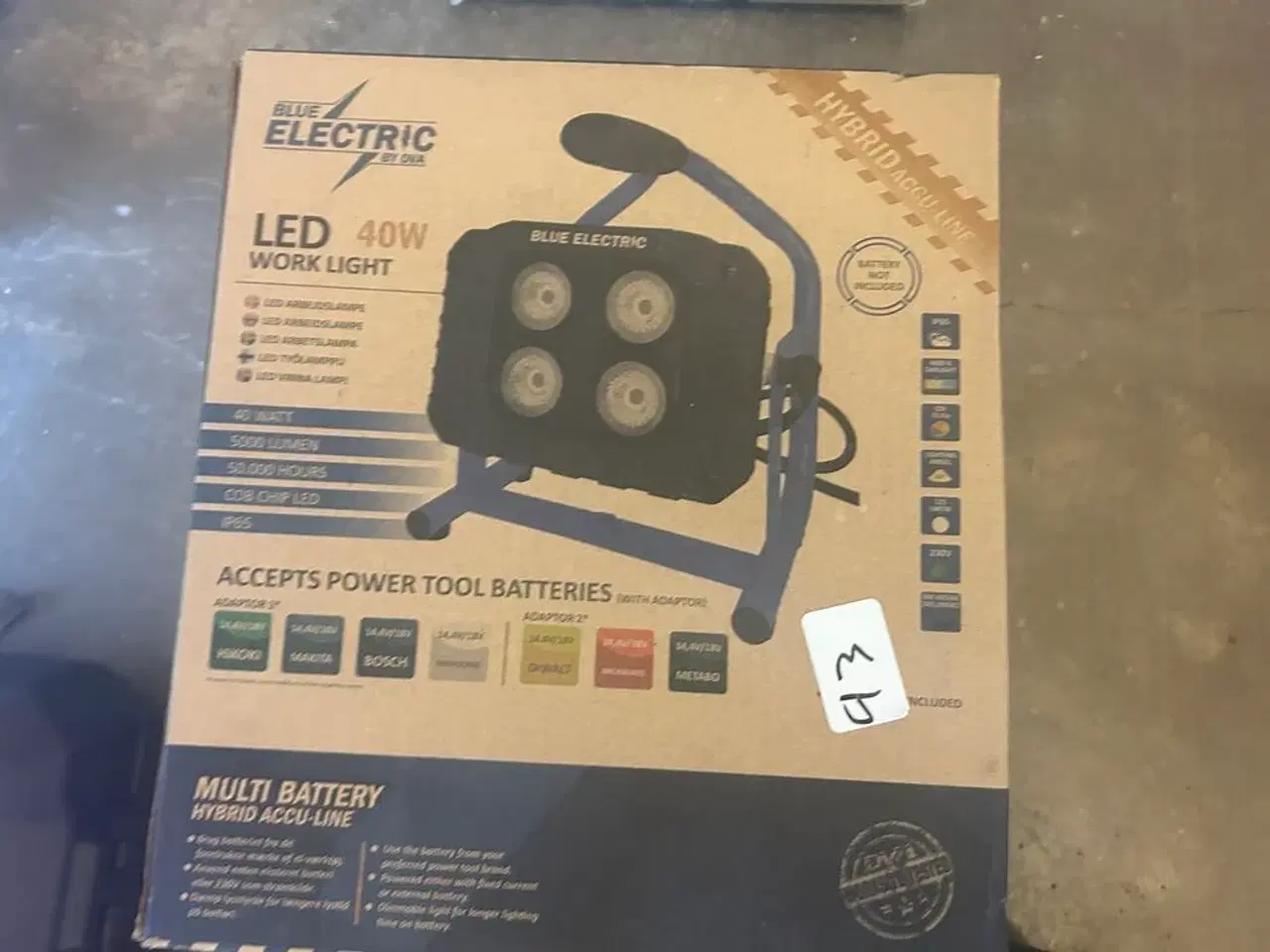 Billede 1 - BLUE ELECTRIC Arbejdslampe LED 40W