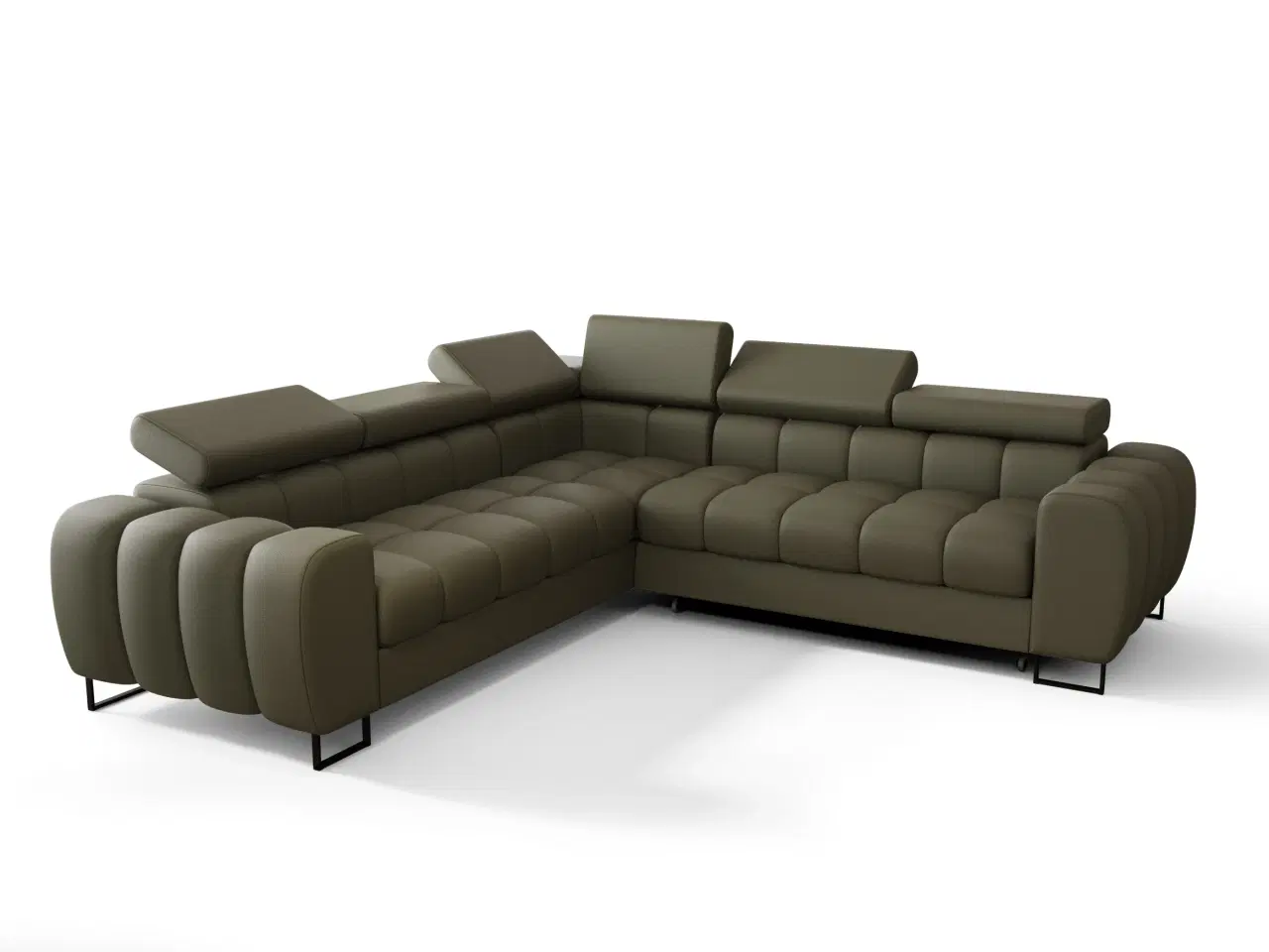 Billede 5 - ASPER MAX ÆGTE LÆDER  HJØRNESOFA 260x260 CM