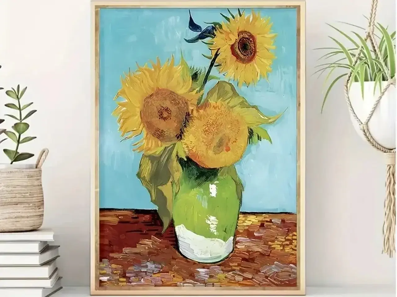 Billede 1 - * Lærredsmaleri; Van Goghs solsikker