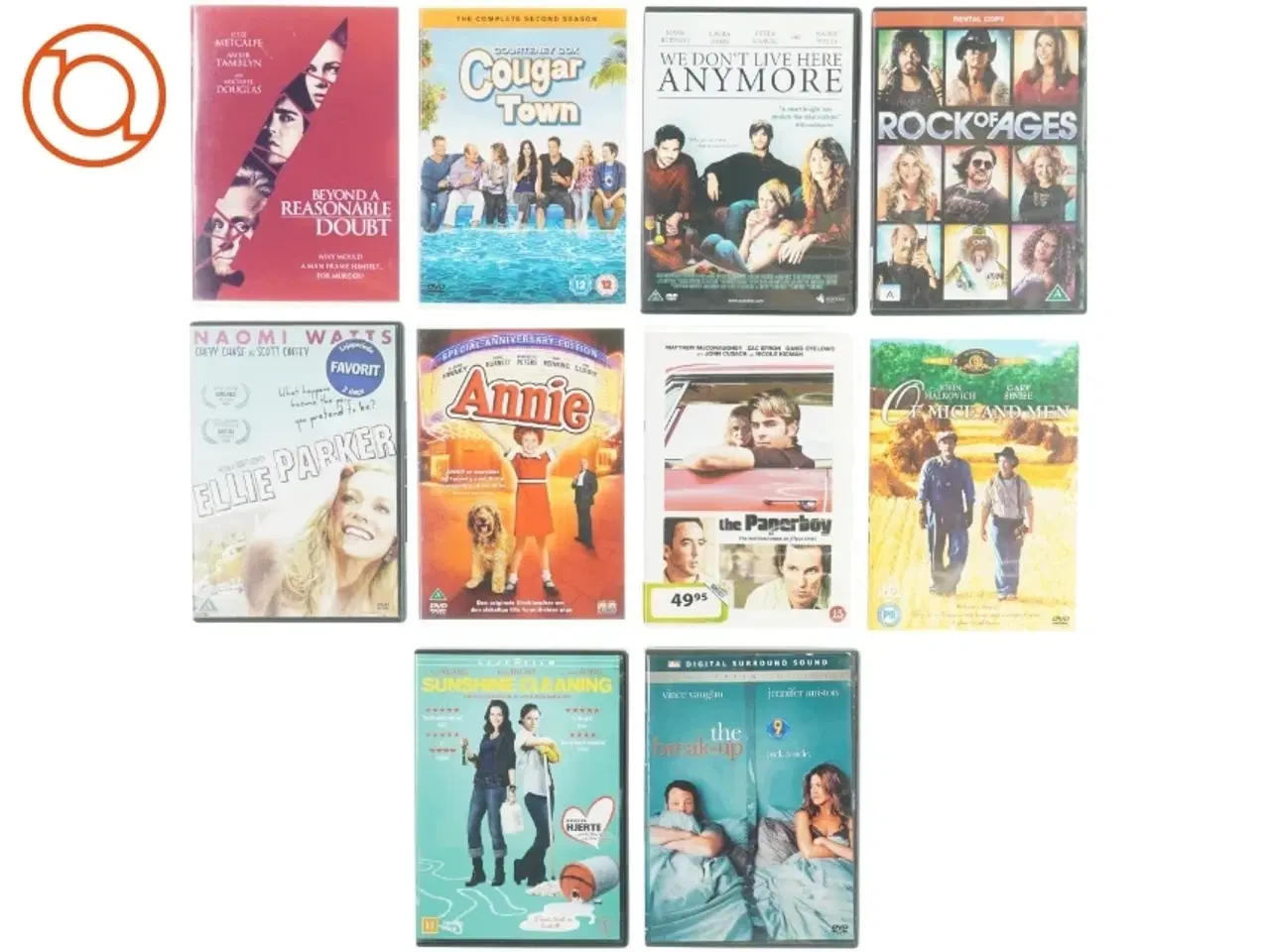 Billede 1 - Blandede film (10 stk) fra DVD